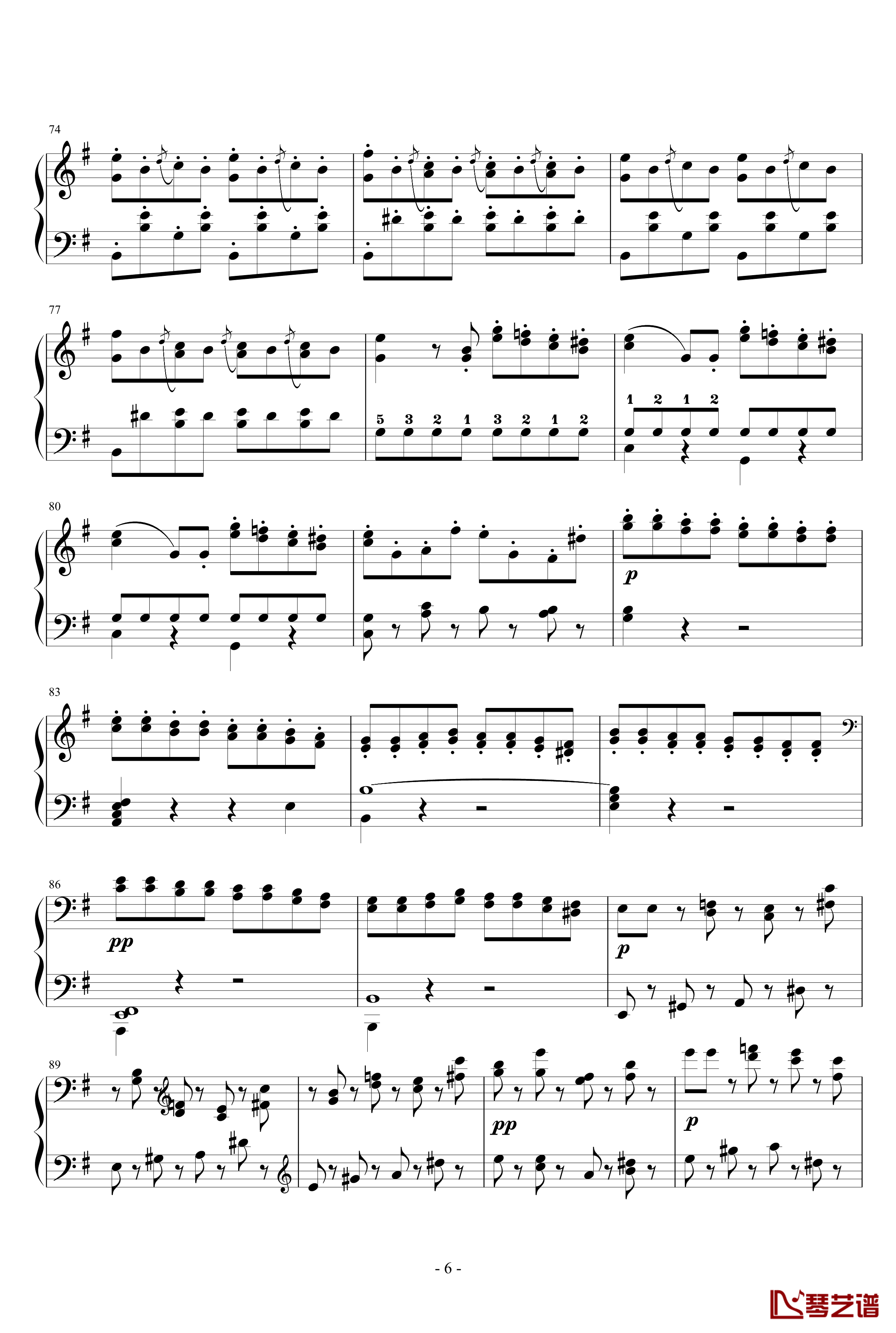 谐谑曲钢琴谱-Op.16 No.2-门德尔松6