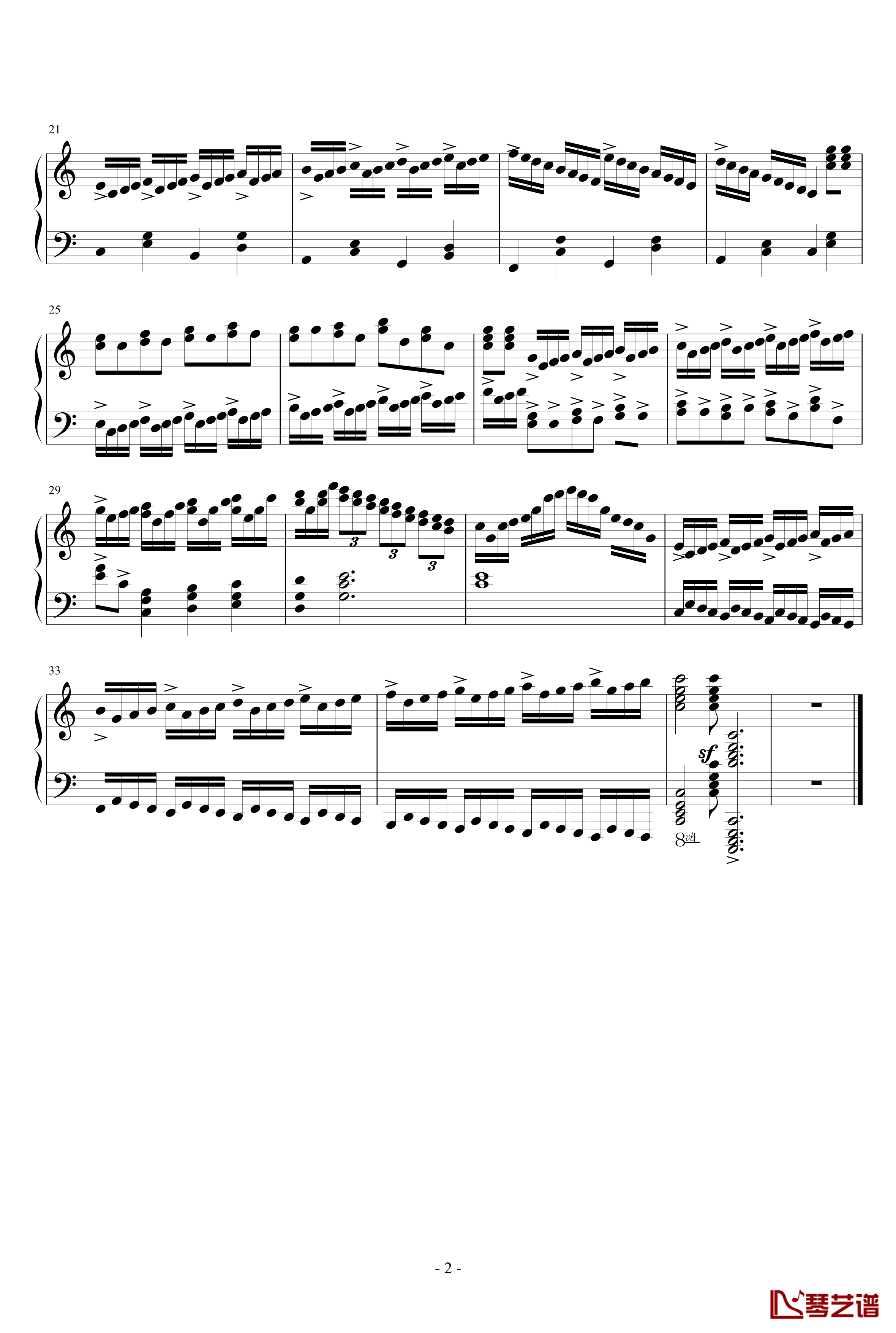 OP2 NO1练习曲钢琴谱-COMICKE2