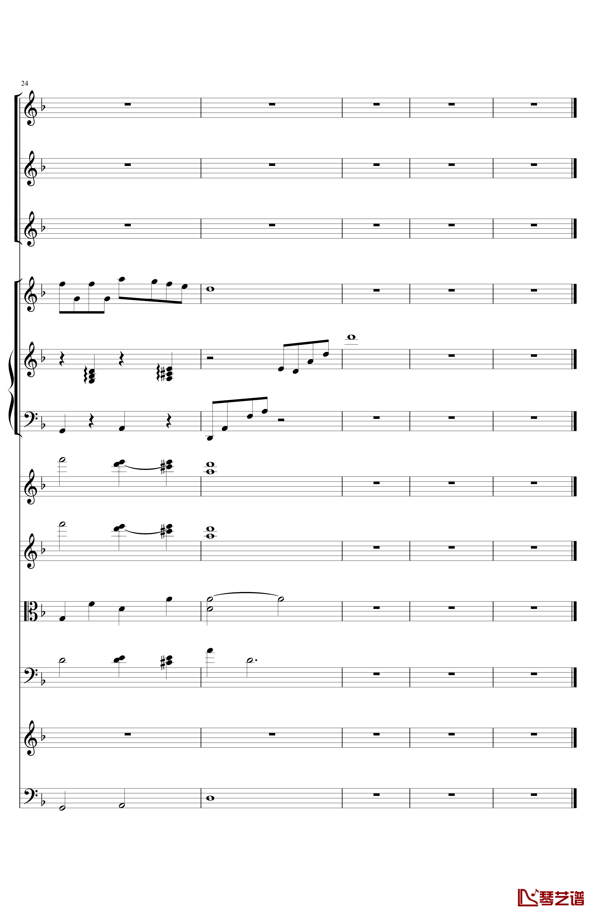 辛德勒的名单钢琴谱-小提琴协奏曲-影视7