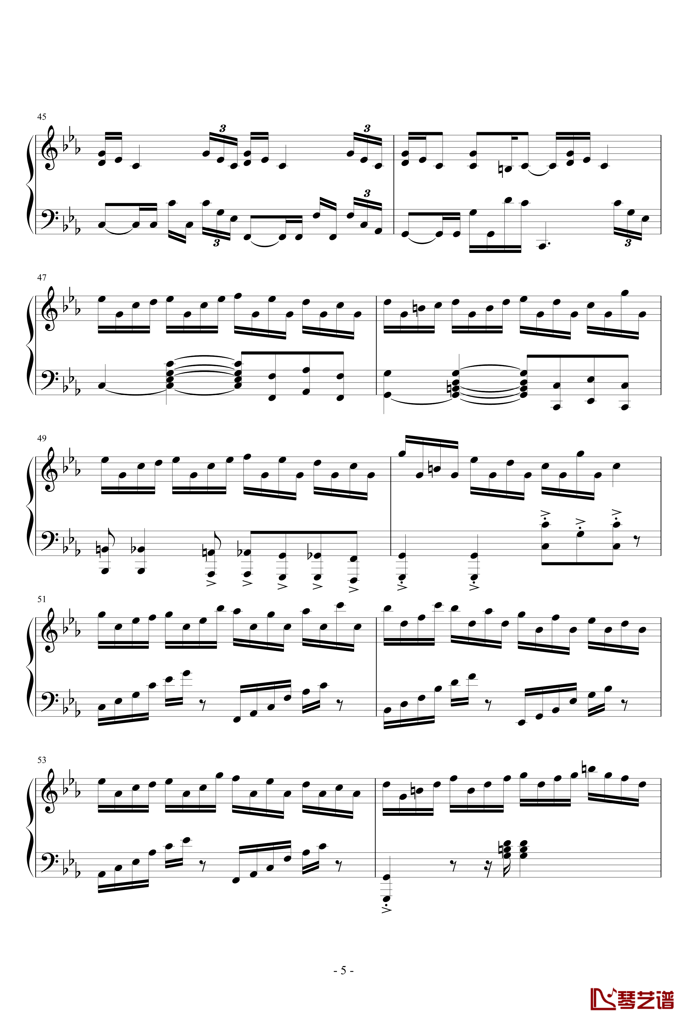克罗地亚狂想曲钢琴谱-天津演奏会原版-马克西姆-Maksim·Mrvica5