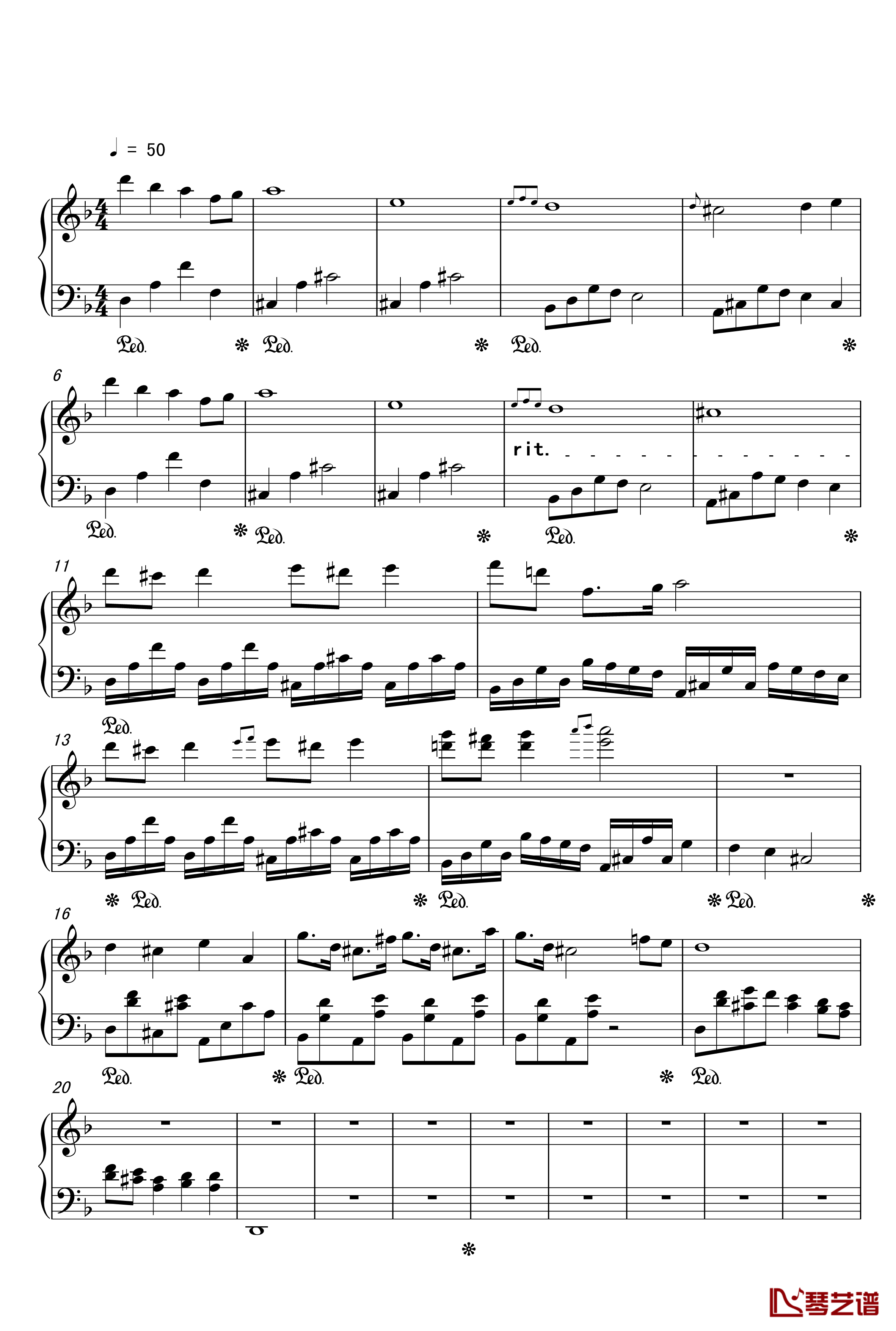 Piano Melody 1钢琴谱-FangDong1