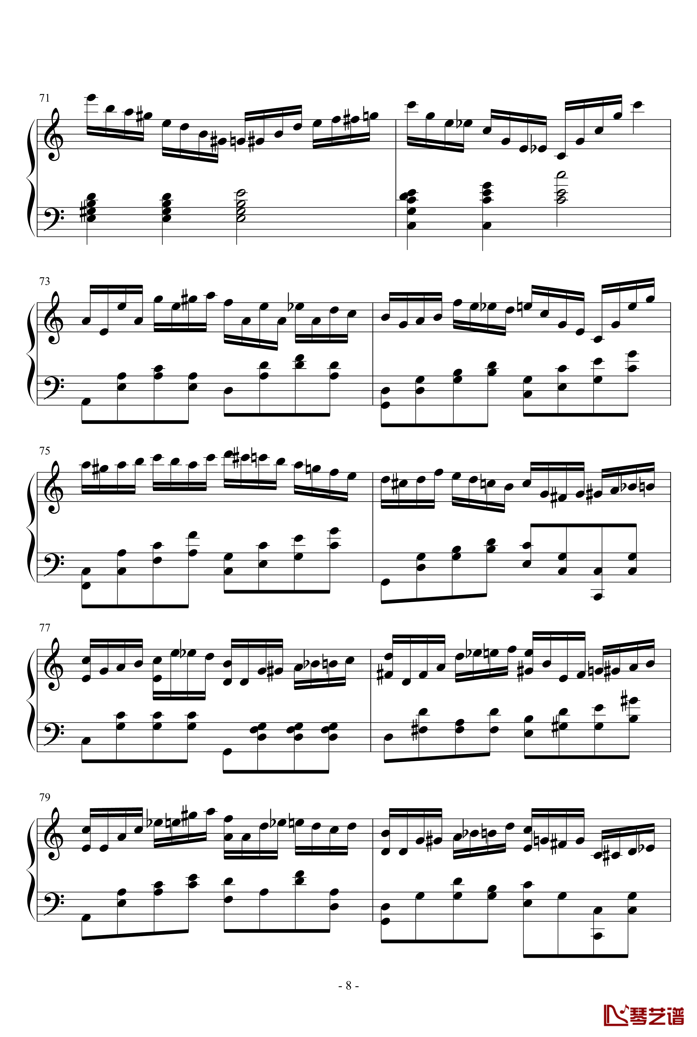 半音阶练习组曲钢琴谱-as21348