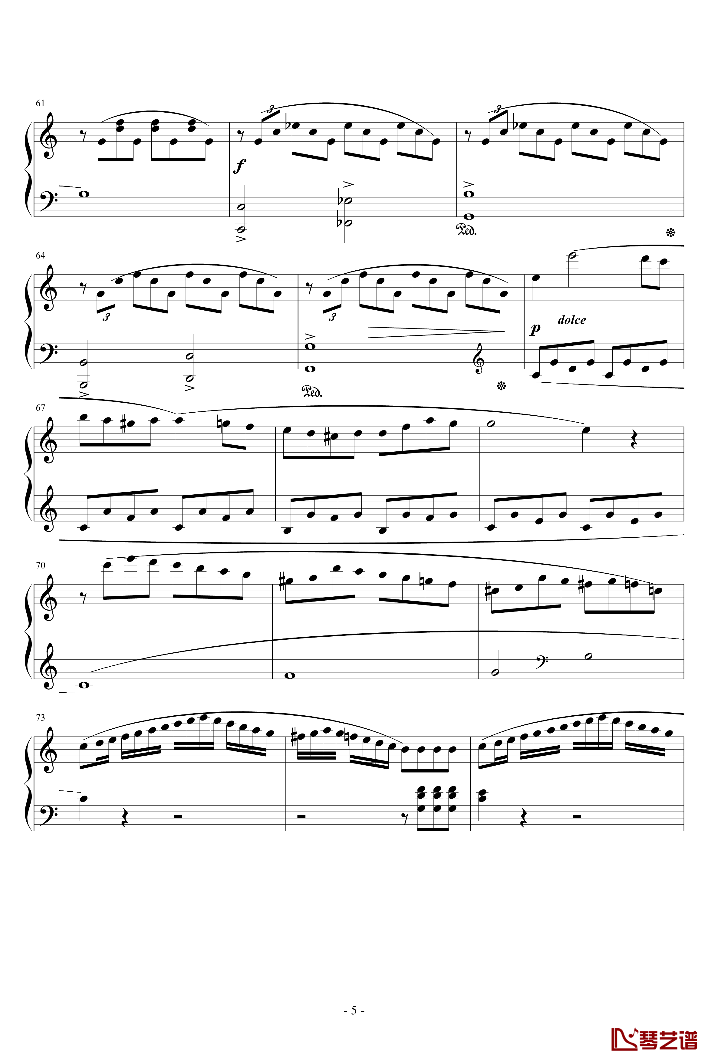 小奏鸣曲钢琴谱-Op20.No.1-库劳5