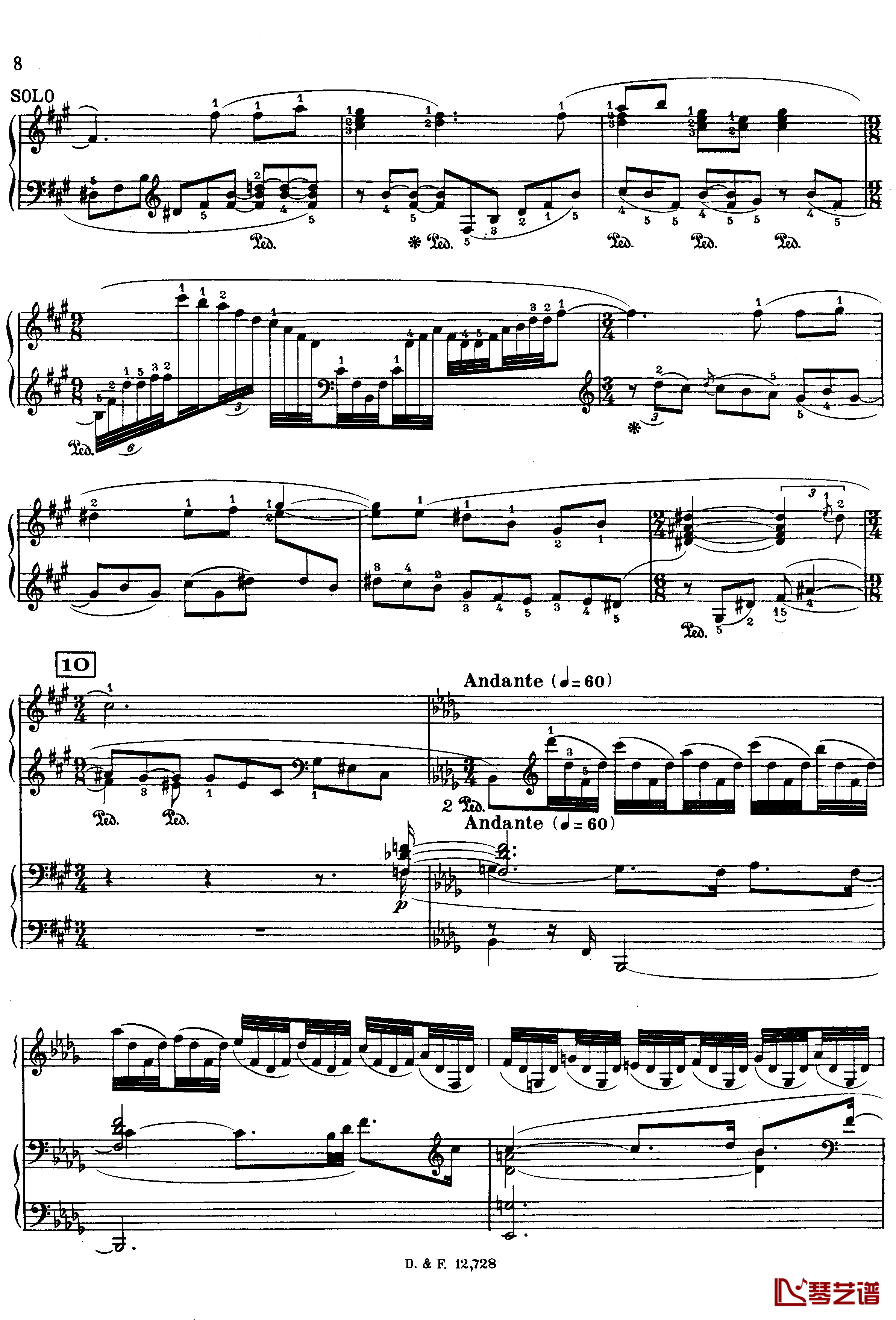 左手钢琴协奏曲钢琴谱-拉威尔-Ravel8