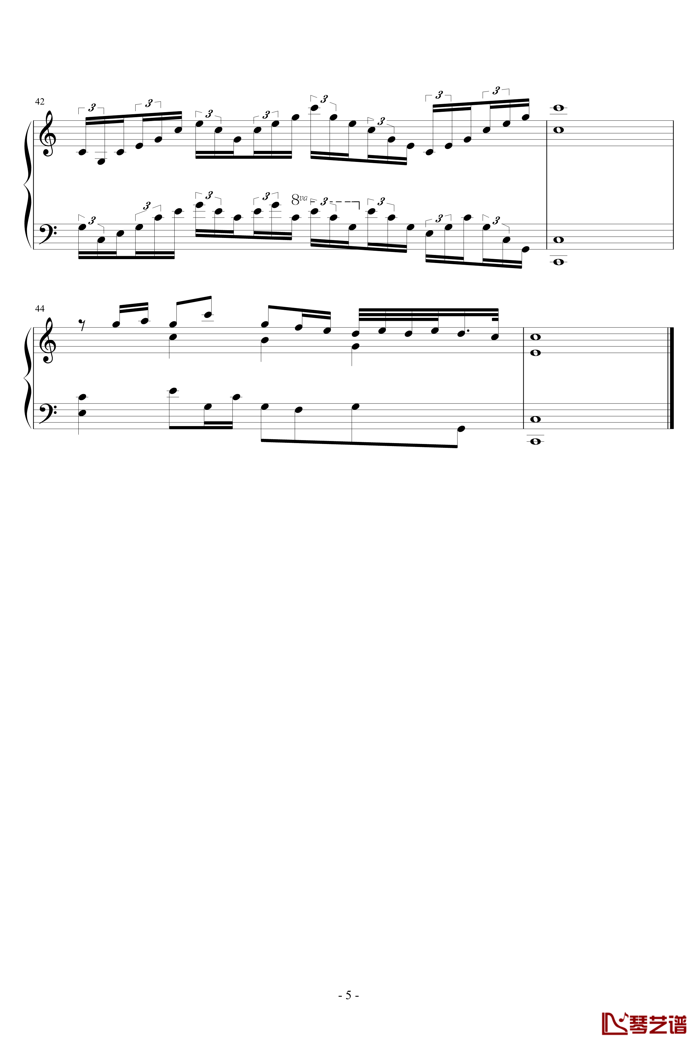 C大调赋格钢琴谱-PARROT1865