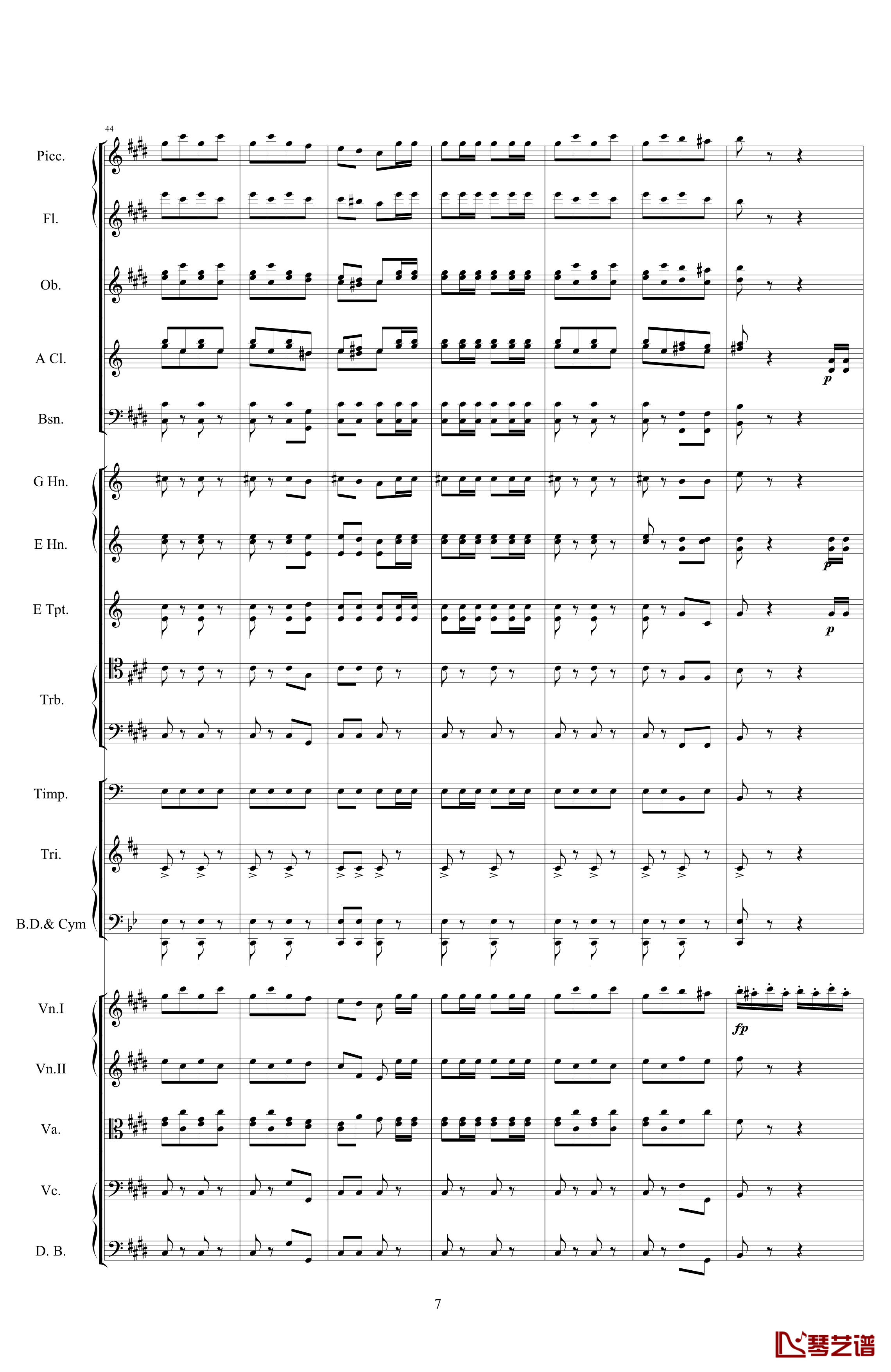 威廉退尔序曲钢琴谱-原版扒谱-罗西尼7