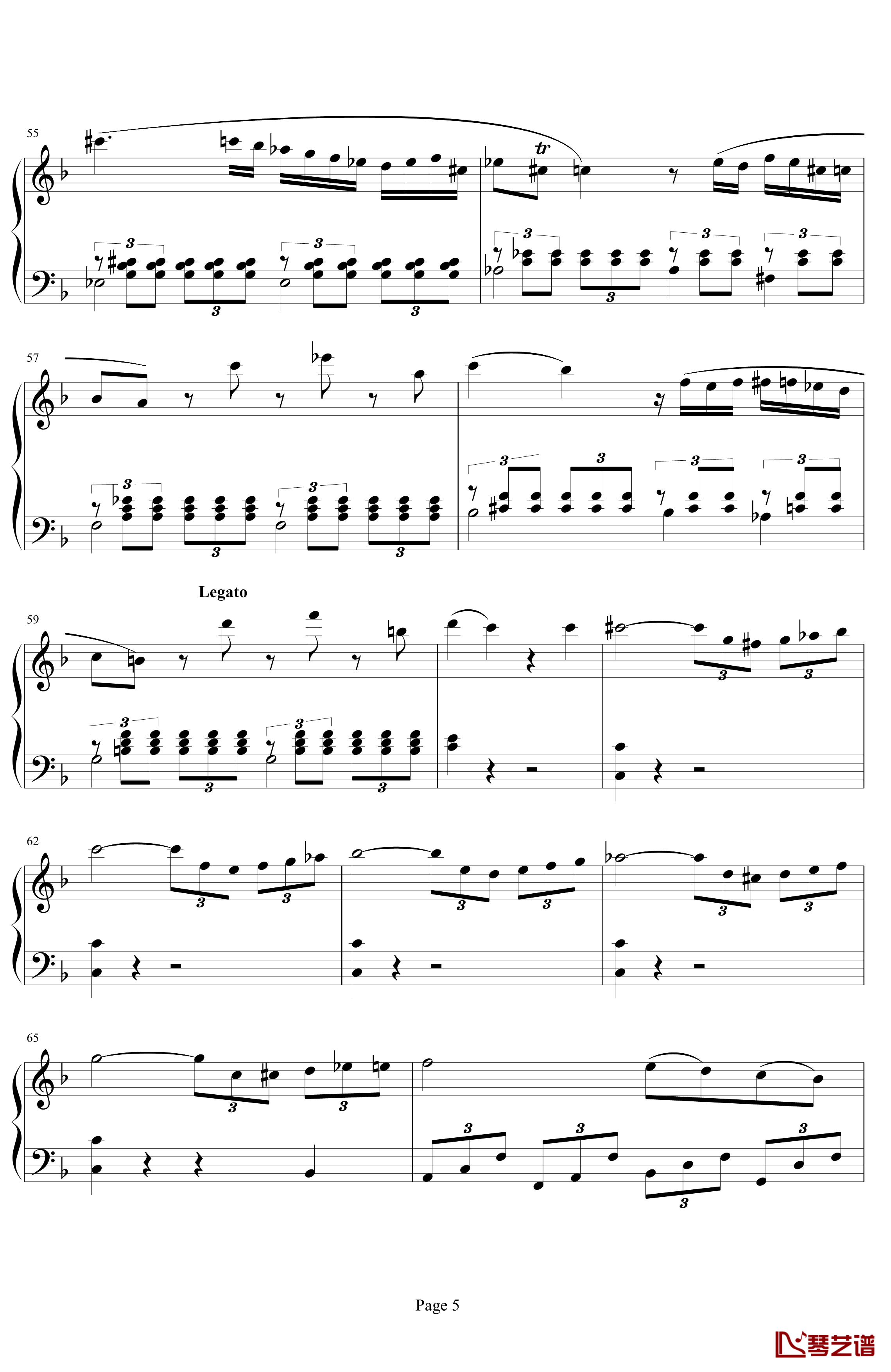 莫扎特第21号钢琴协奏曲钢琴谱 第二乐章 行板 K 467-莫扎特5