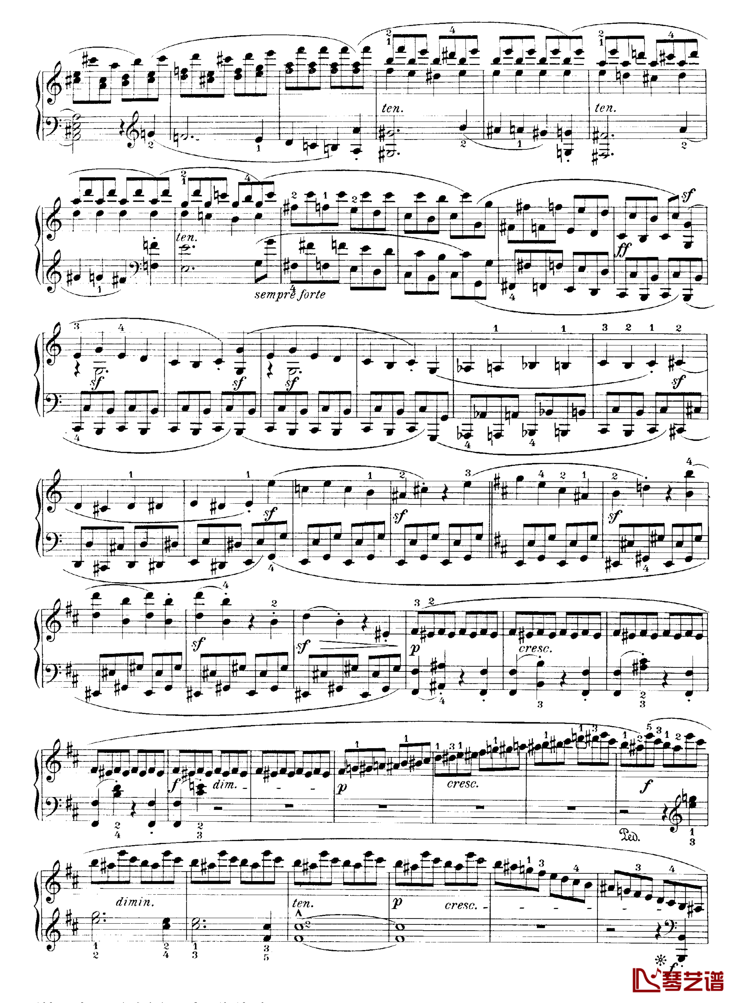 b小调钢琴奏鸣曲Op.40No.2钢琴谱-克莱门蒂6
