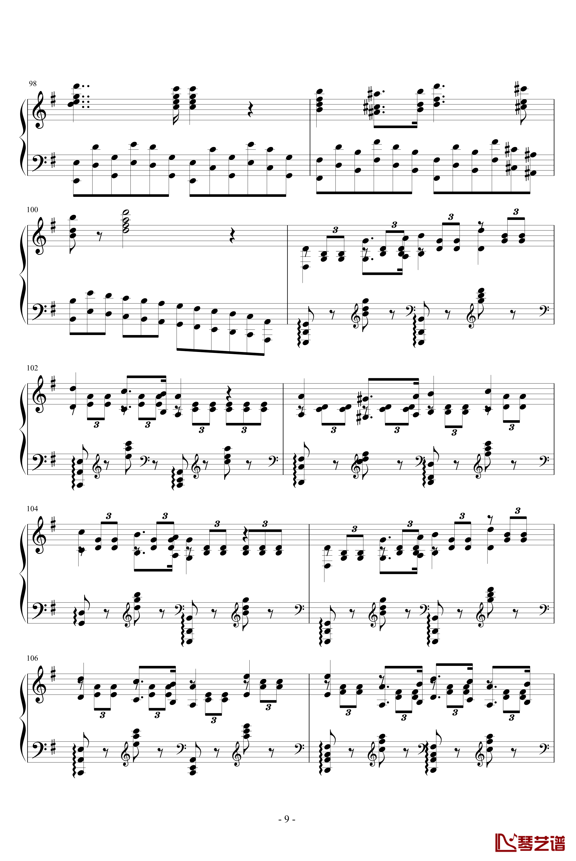 诺玛的回忆钢琴谱-十大最难钢琴曲之一-李斯特9