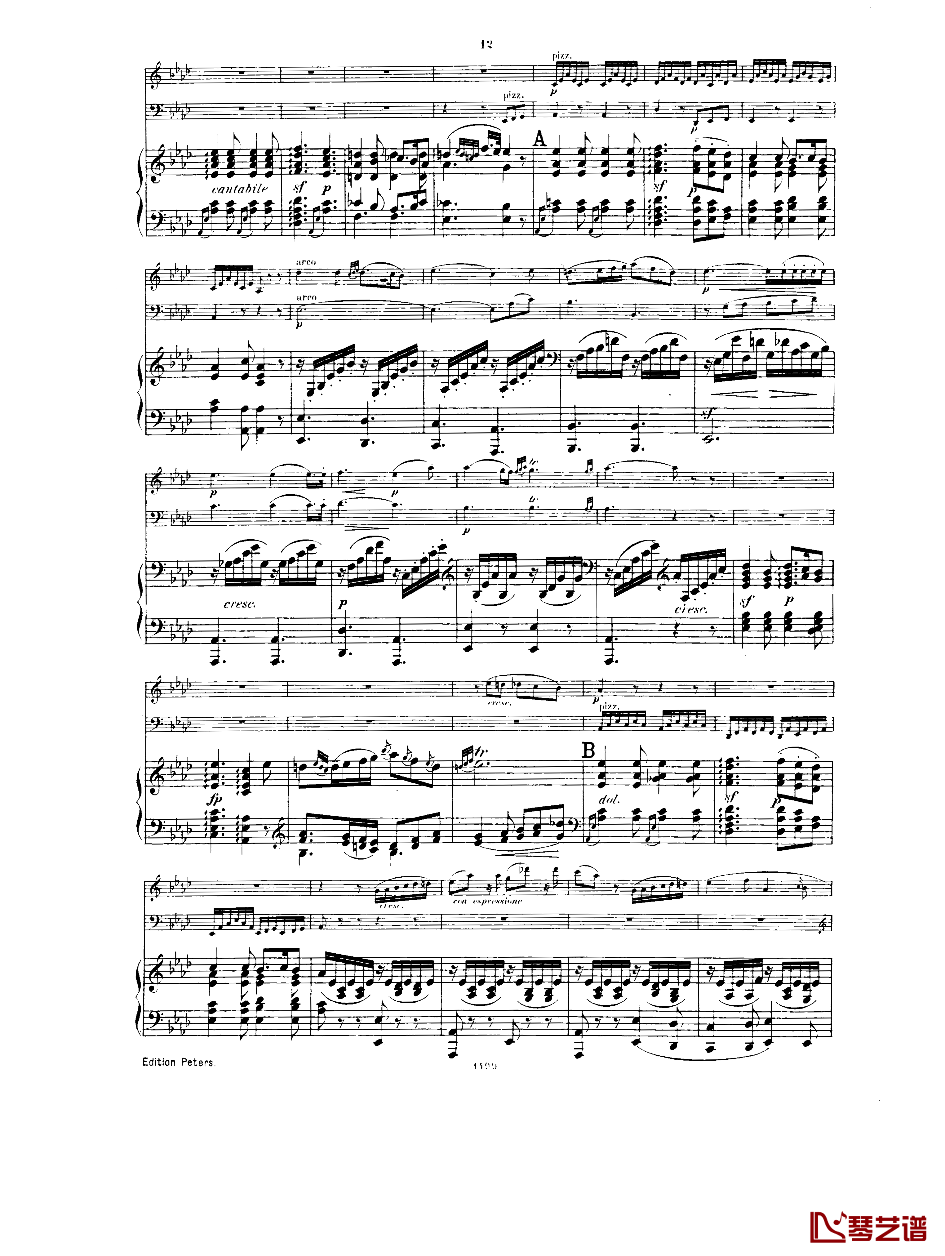  降E大调第一钢琴三重奏  Op.12钢琴谱-胡梅尔11