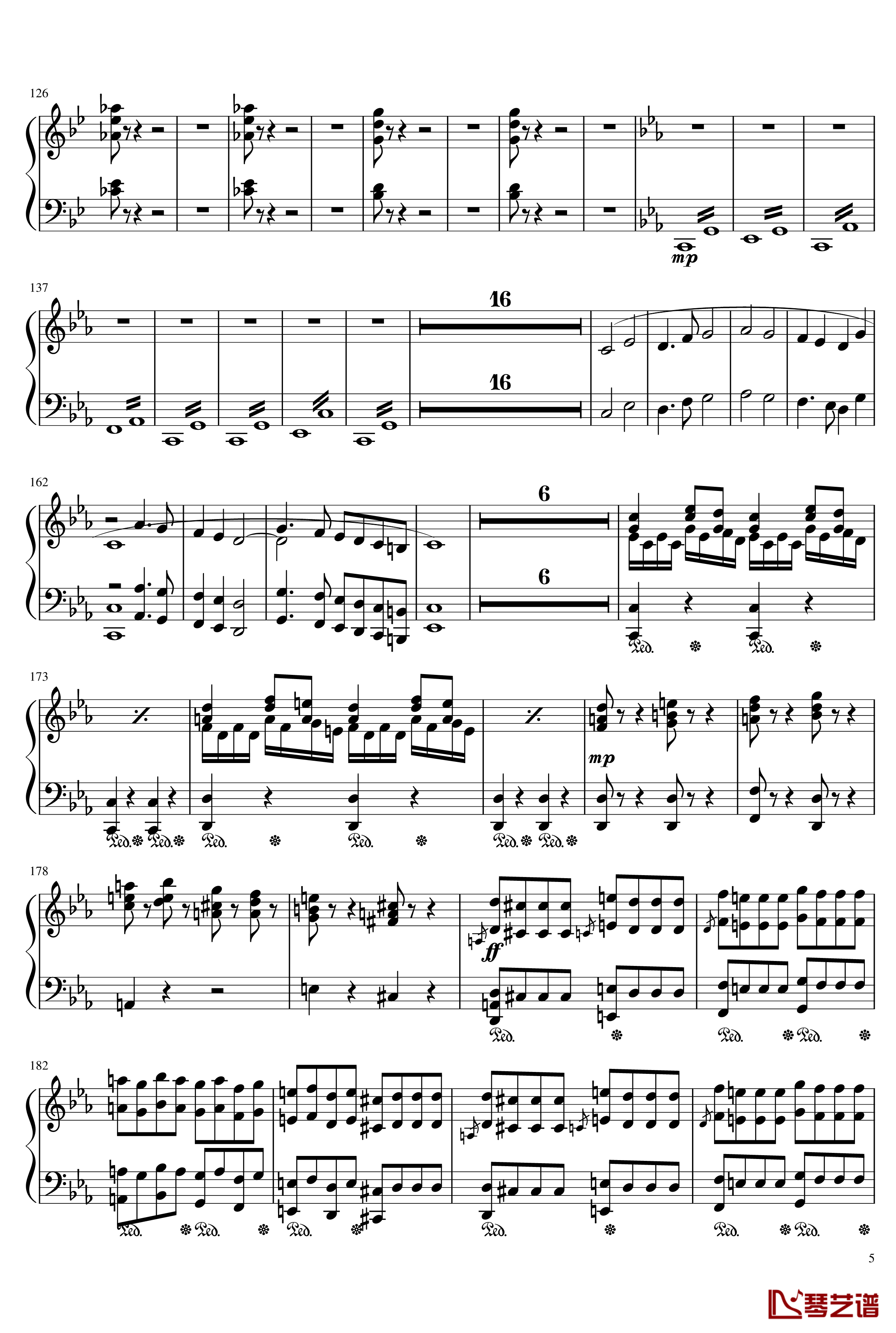 钢琴协奏曲第一乐章钢琴谱-Ice-KUN5
