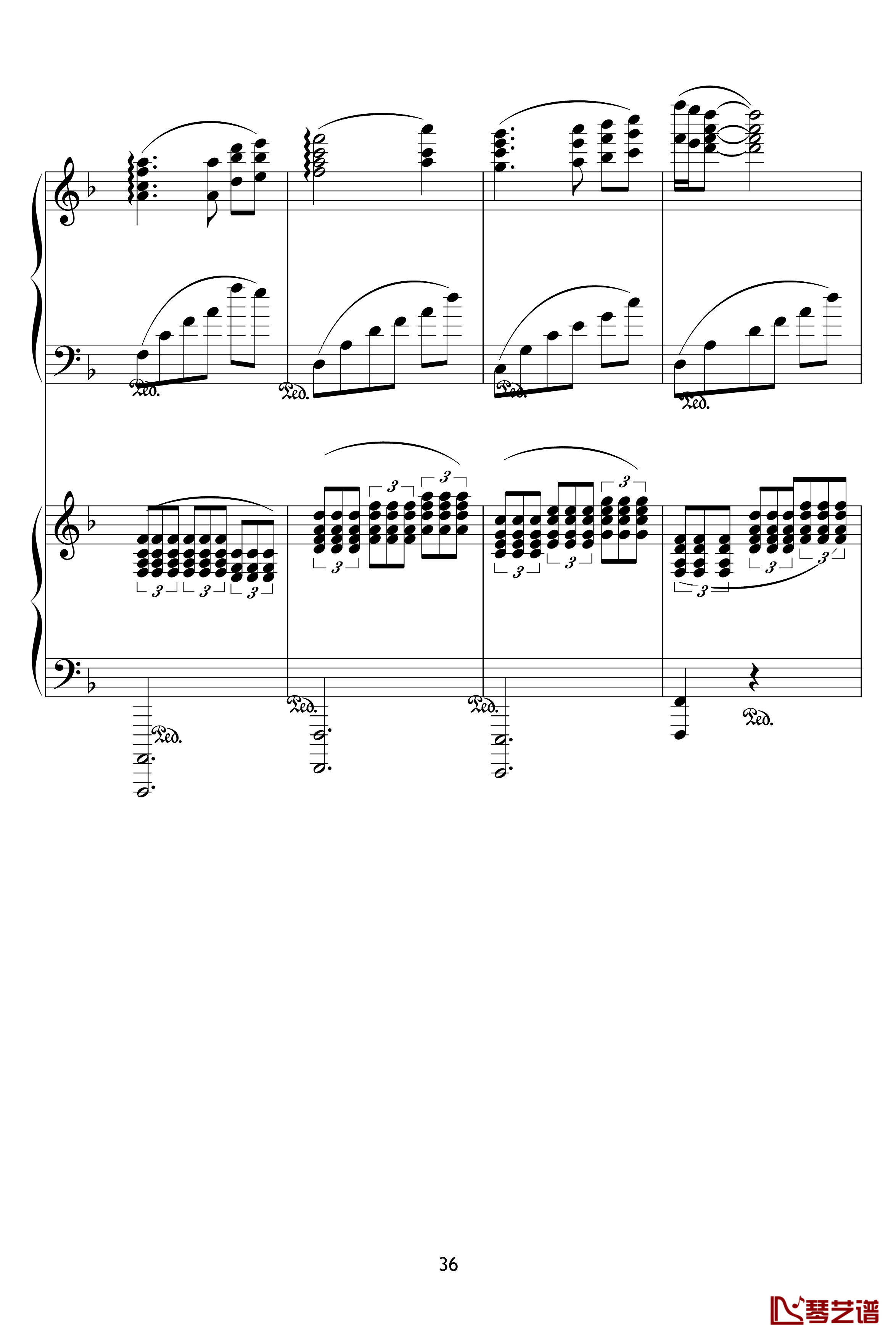 X战记插曲钢琴谱-宿命-双钢琴版-影视36