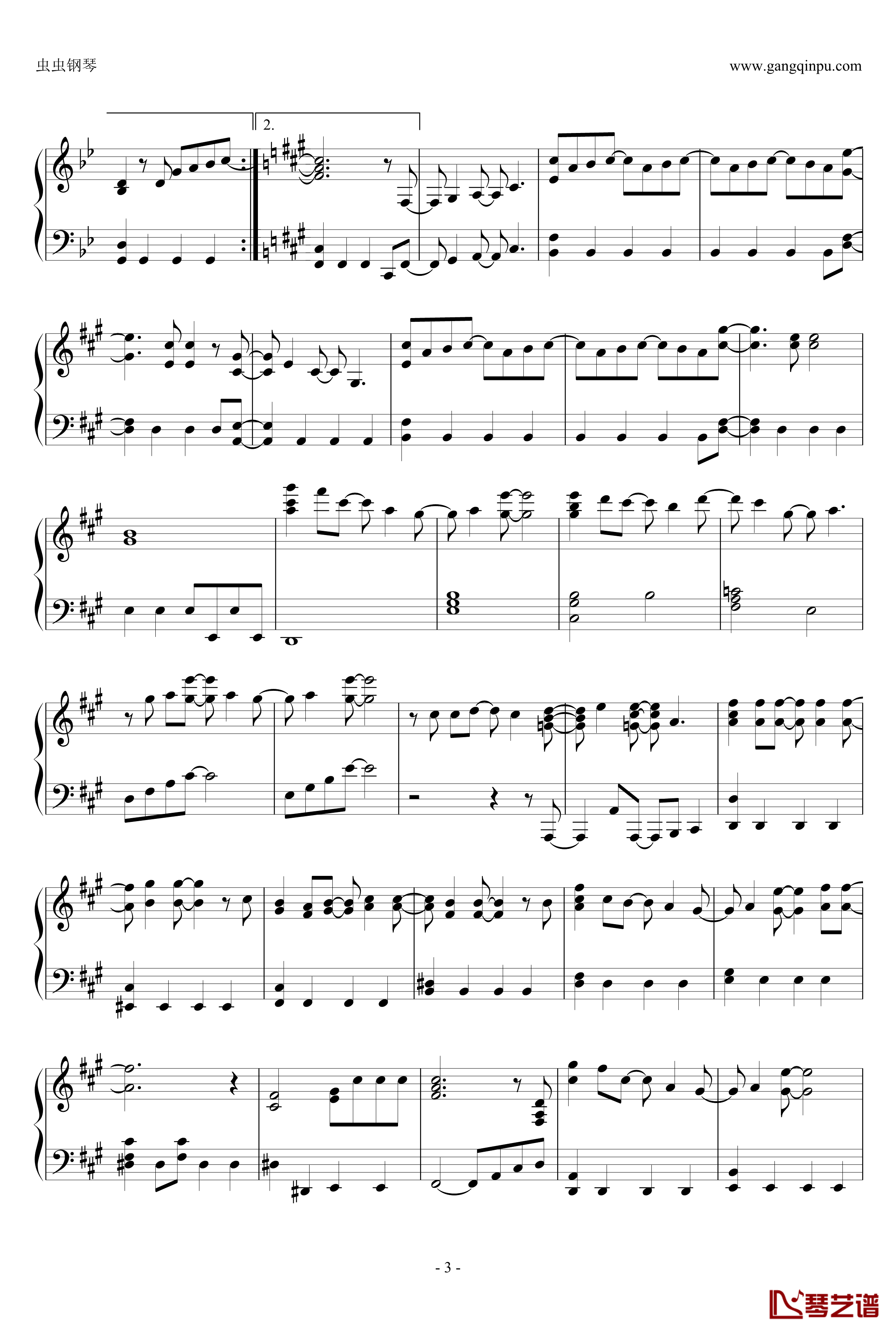 嵐钢琴谱-Lotus-Arashi3