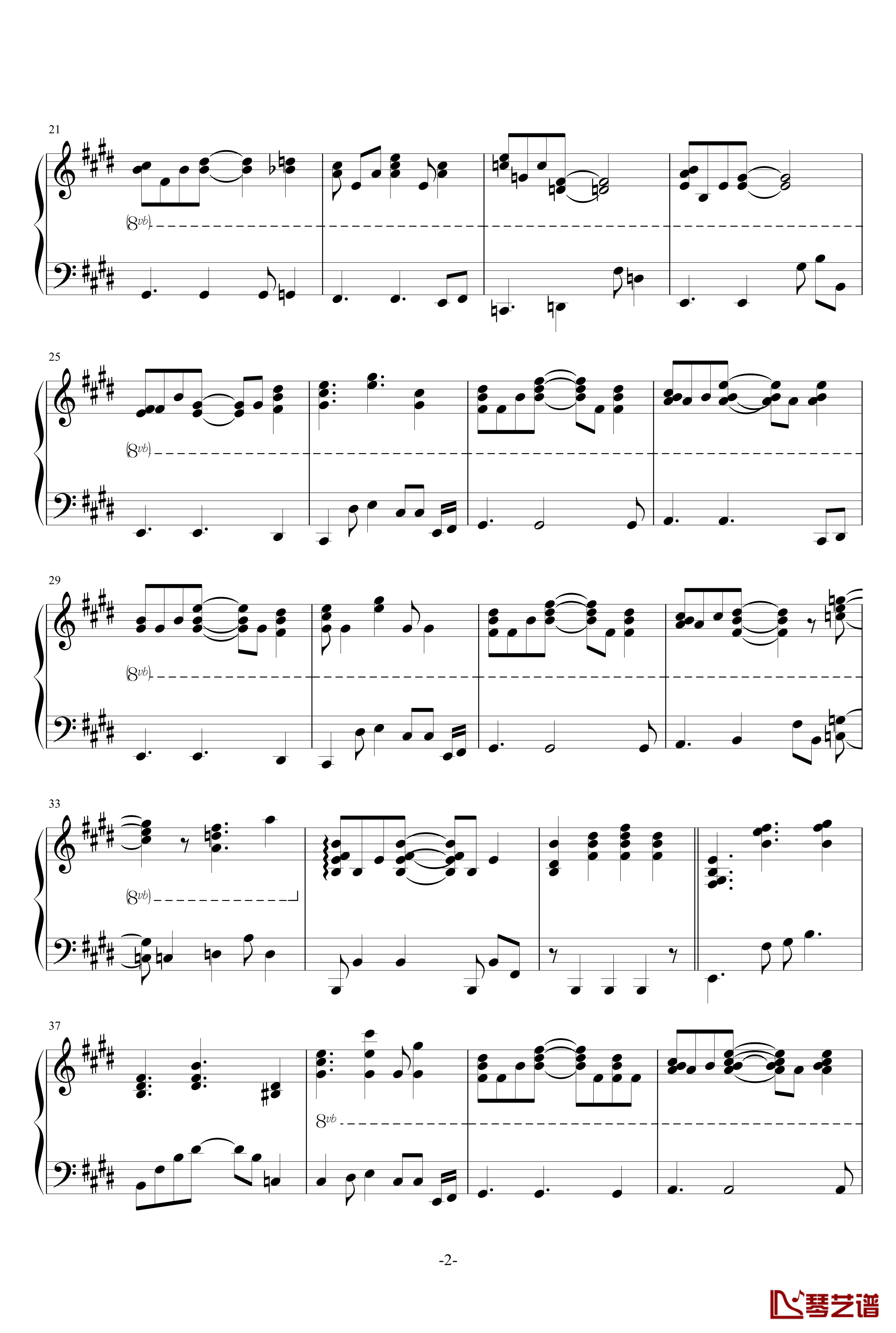 Butterfly ピアノ Ver.钢琴谱-Instrumental-和田光司2