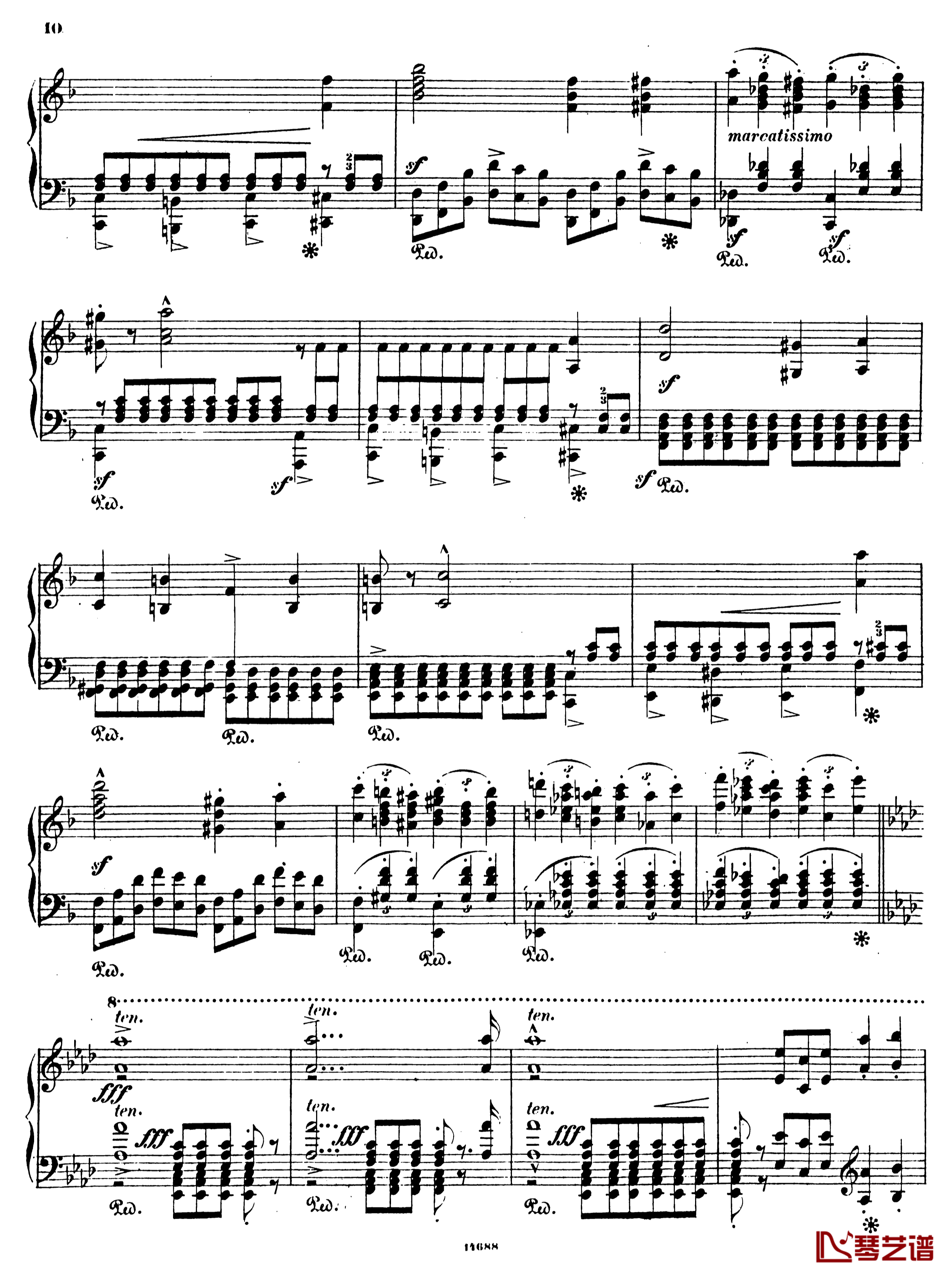 塔索的丧葬凯旋S.517钢琴谱-李斯特10