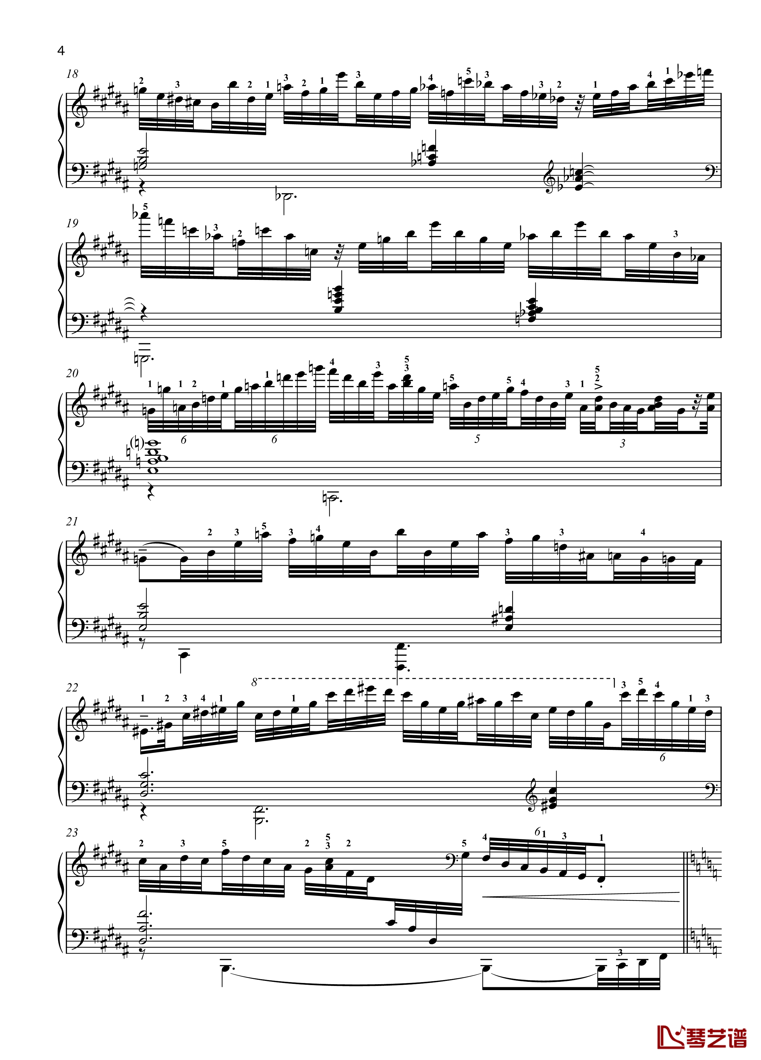 No. 4. Reminiscence钢琴谱-带指法-八首音乐会练习曲  Eight Concert ?tudes Op 40 - -爵士-尼古拉·凯帕斯汀4