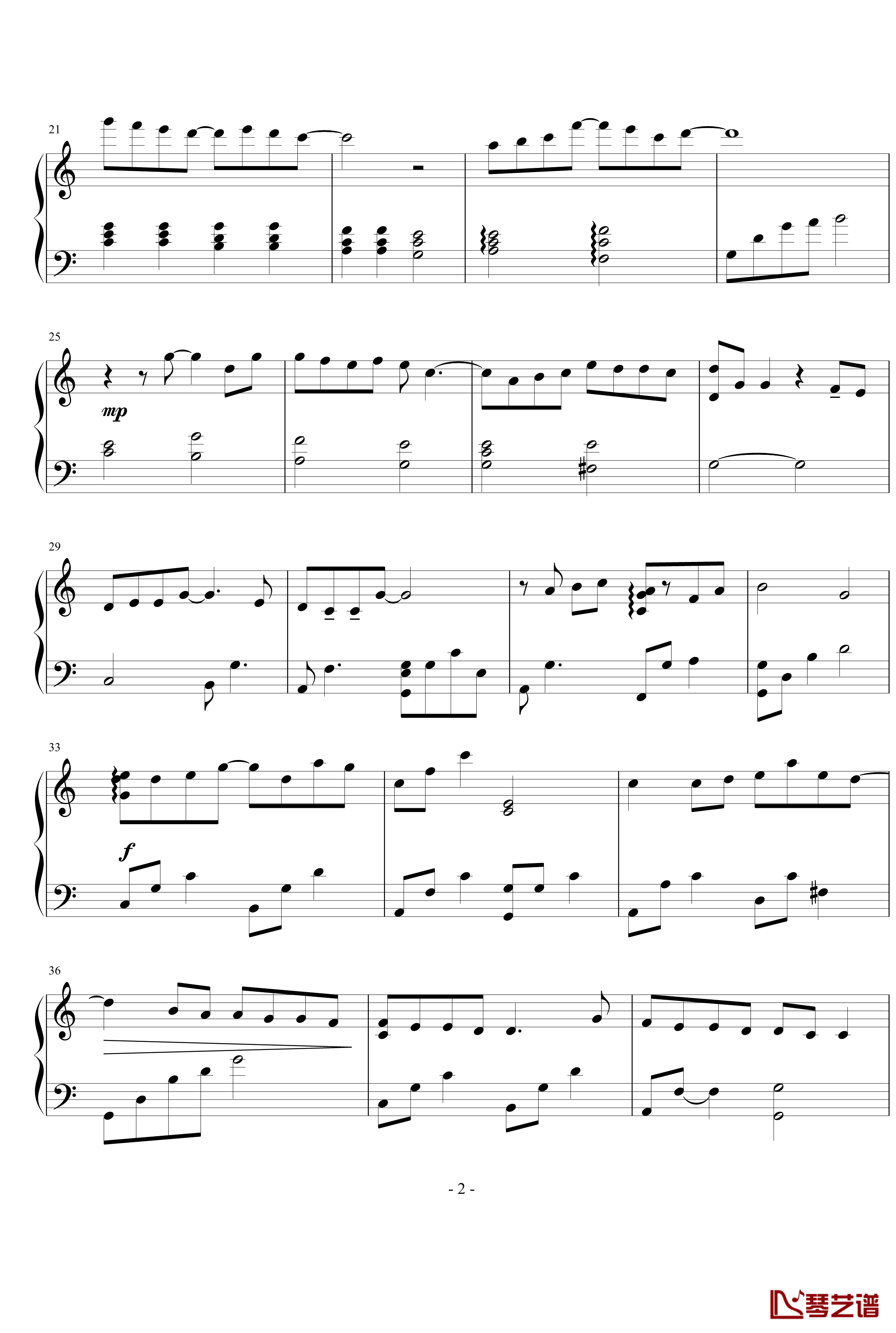 Melody钢琴谱-交响乐之雨-岡崎律子-交响乐之雨2