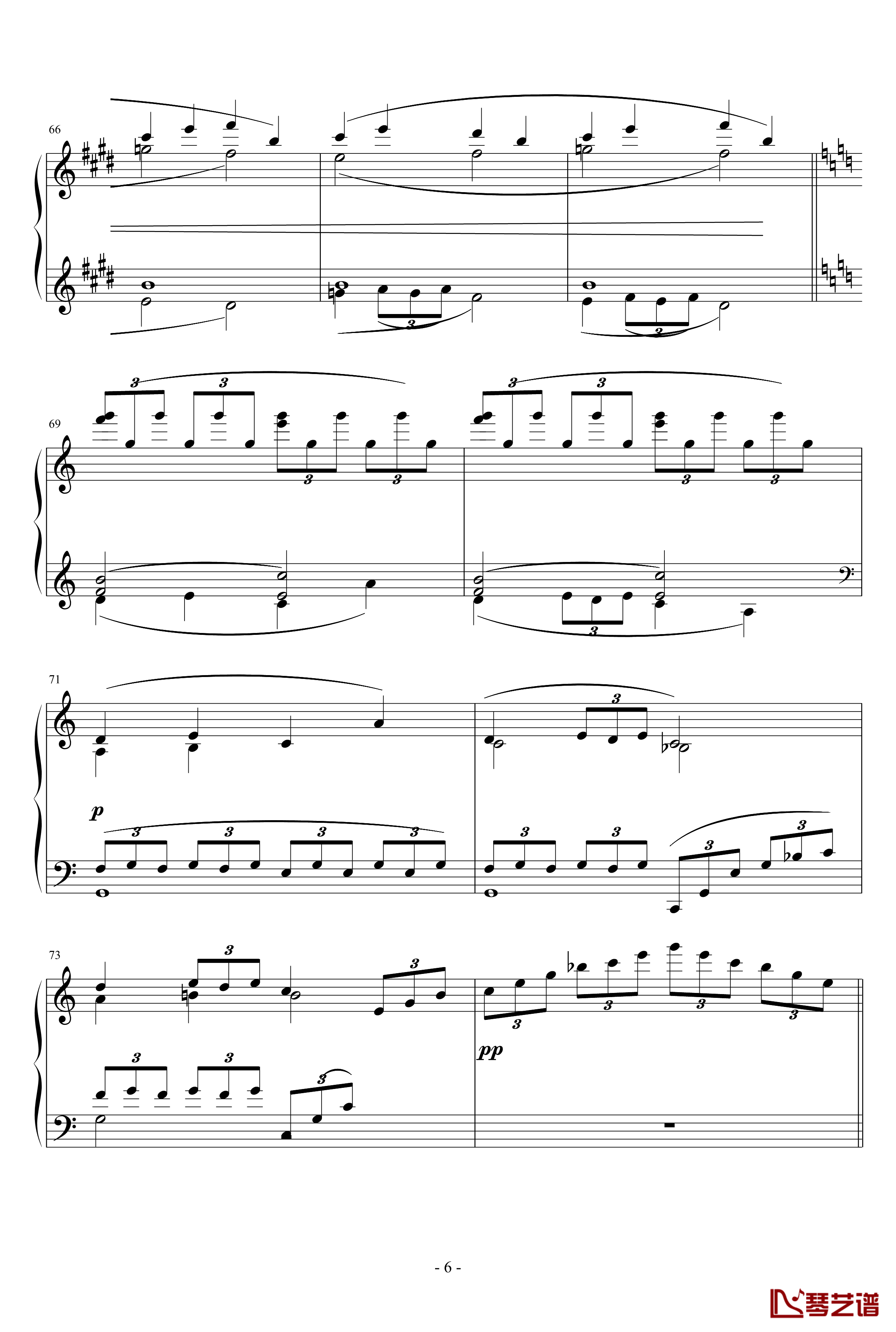 梦幻曲钢琴谱-德彪西6