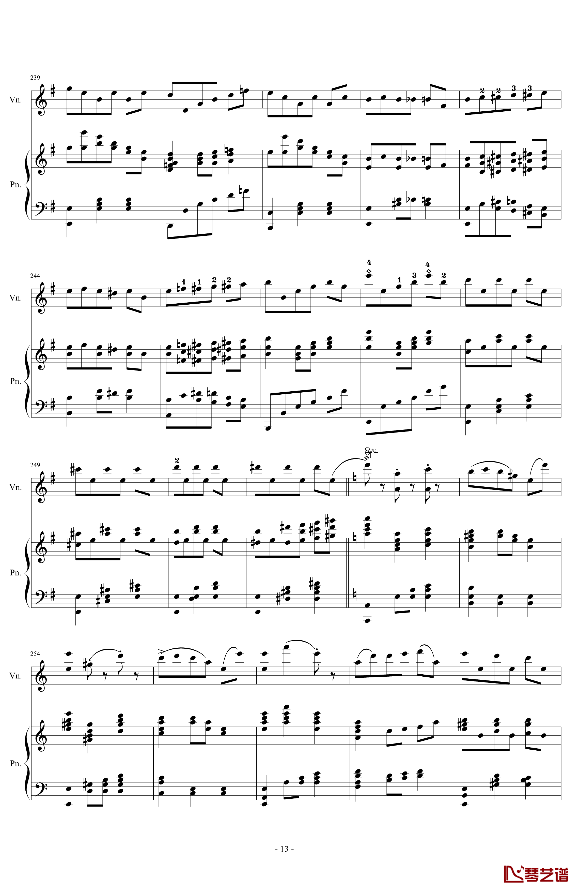 A小调舞曲钢琴谱-For Piano And Violin-.伊dên-H1413