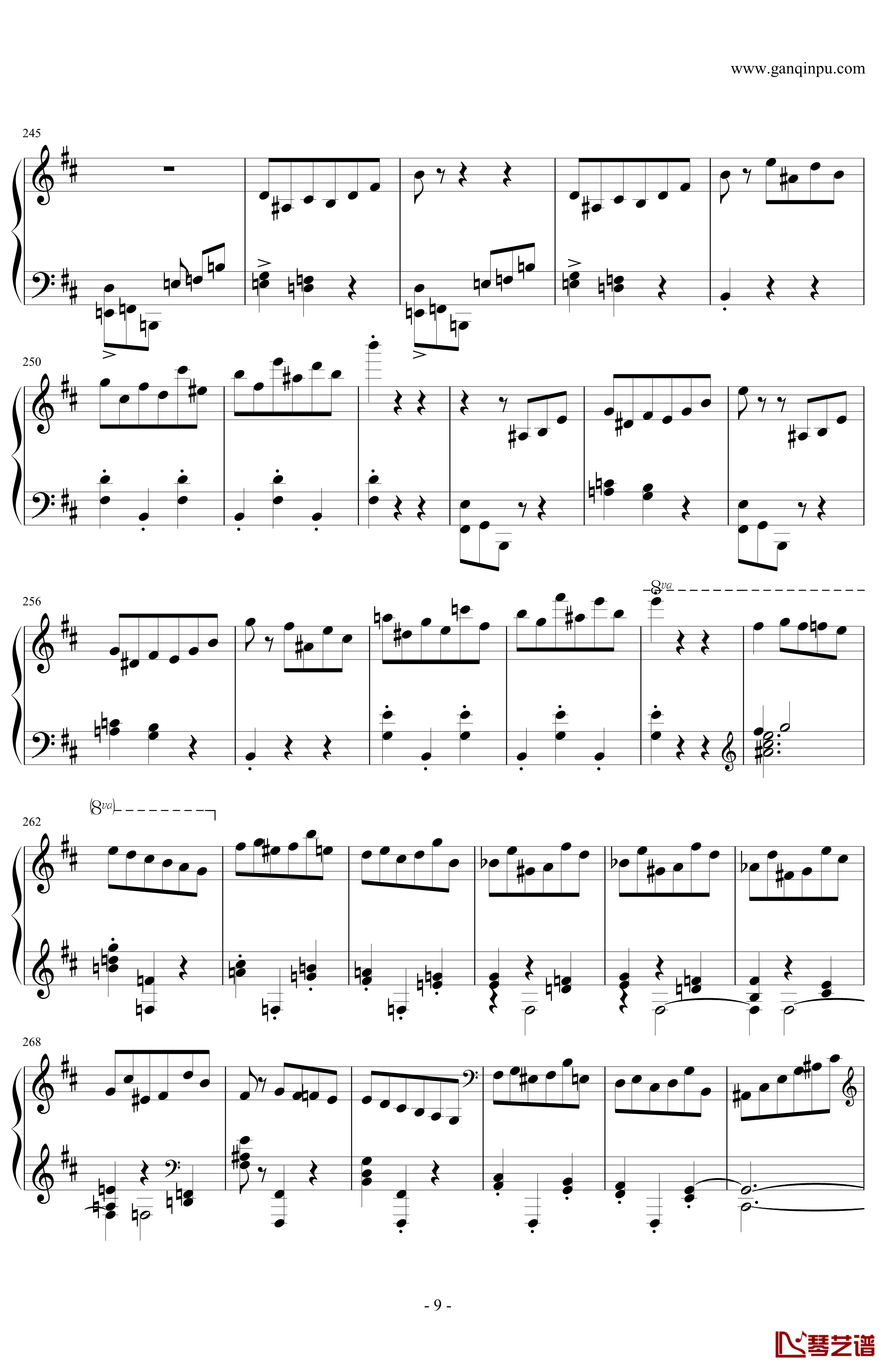 肖邦第一谐谑曲钢琴谱-肖邦-chopin9