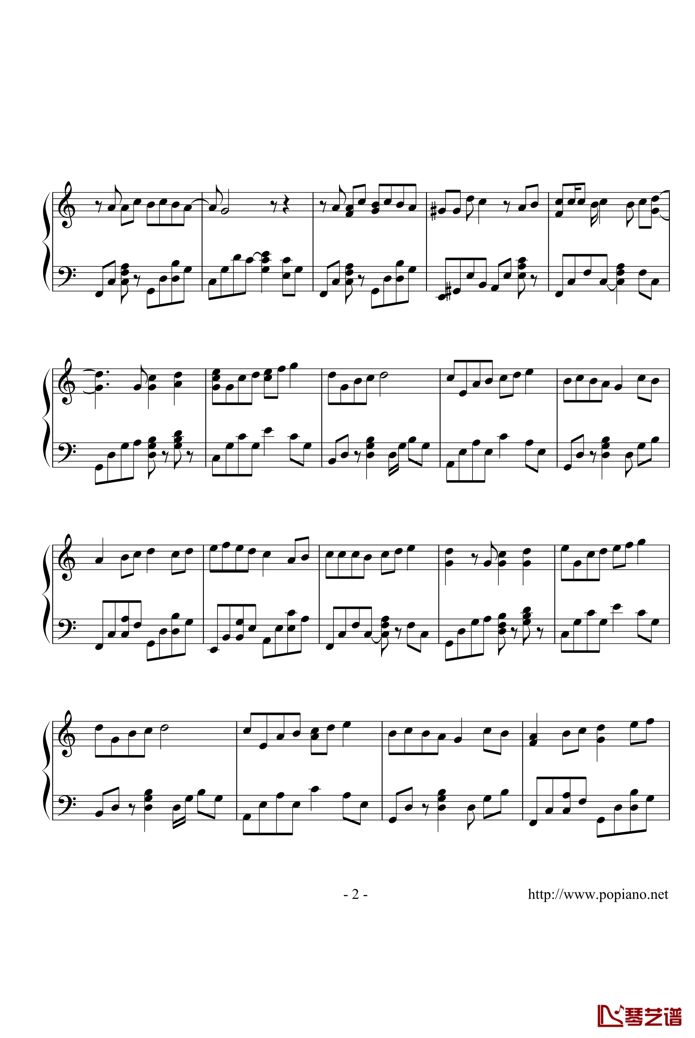 棉花糖钢琴谱-演奏版-至上励合2