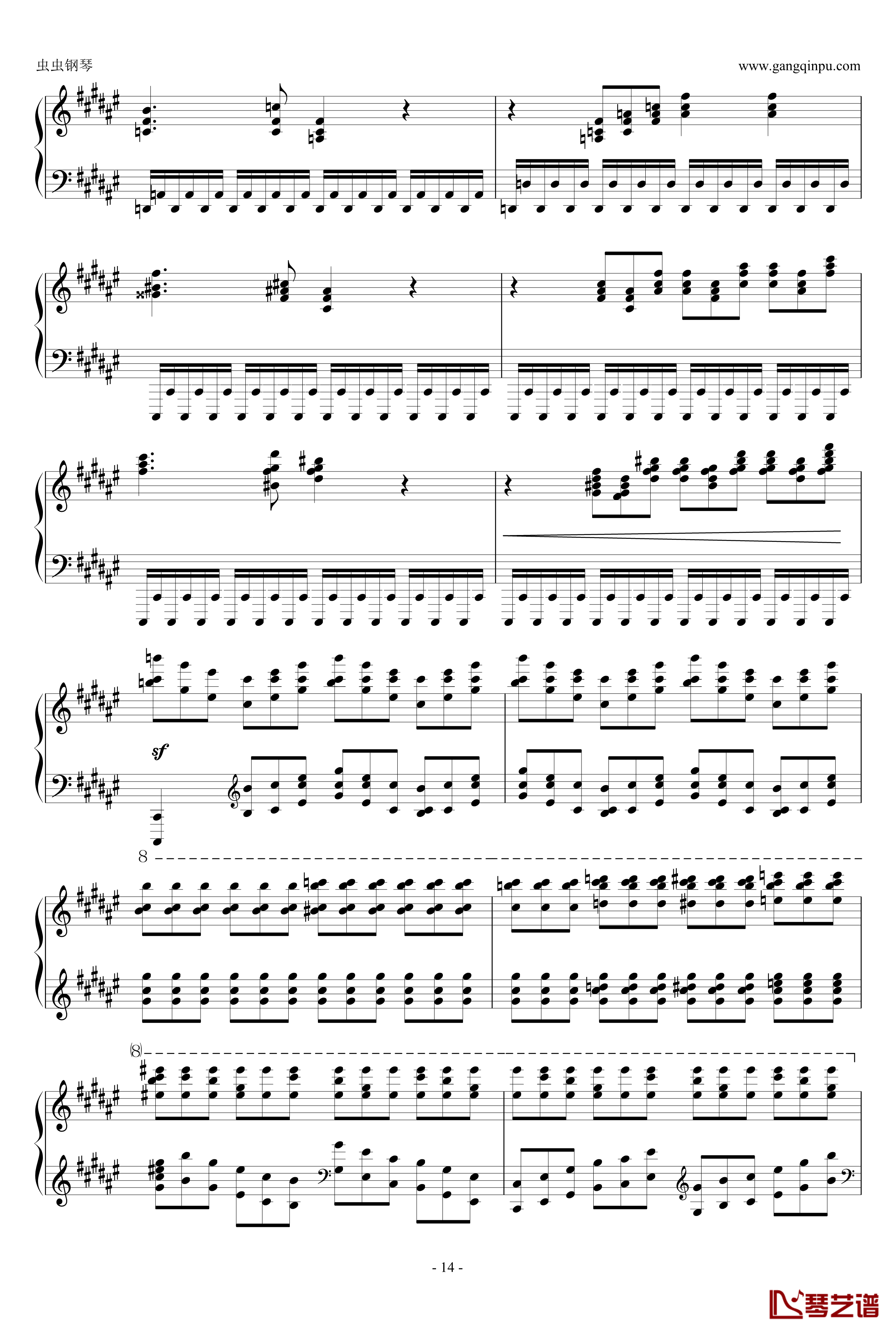 大奏鸣曲第二乐章钢琴谱-新年献礼-阿尔坎14