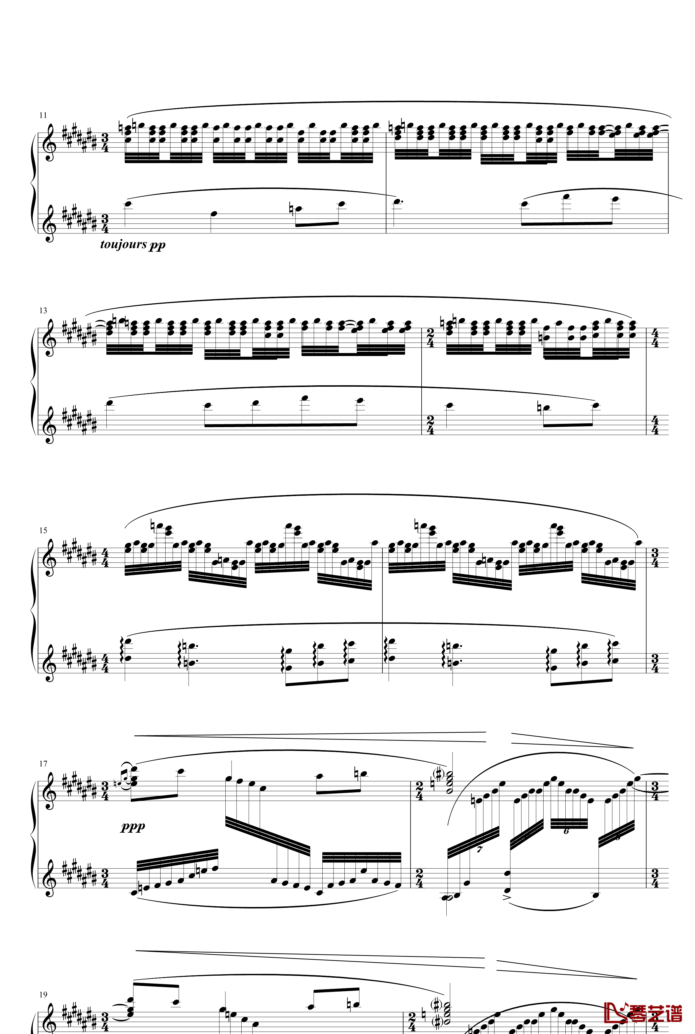 水妖钢琴谱-改良版-拉威尔-Ravel2