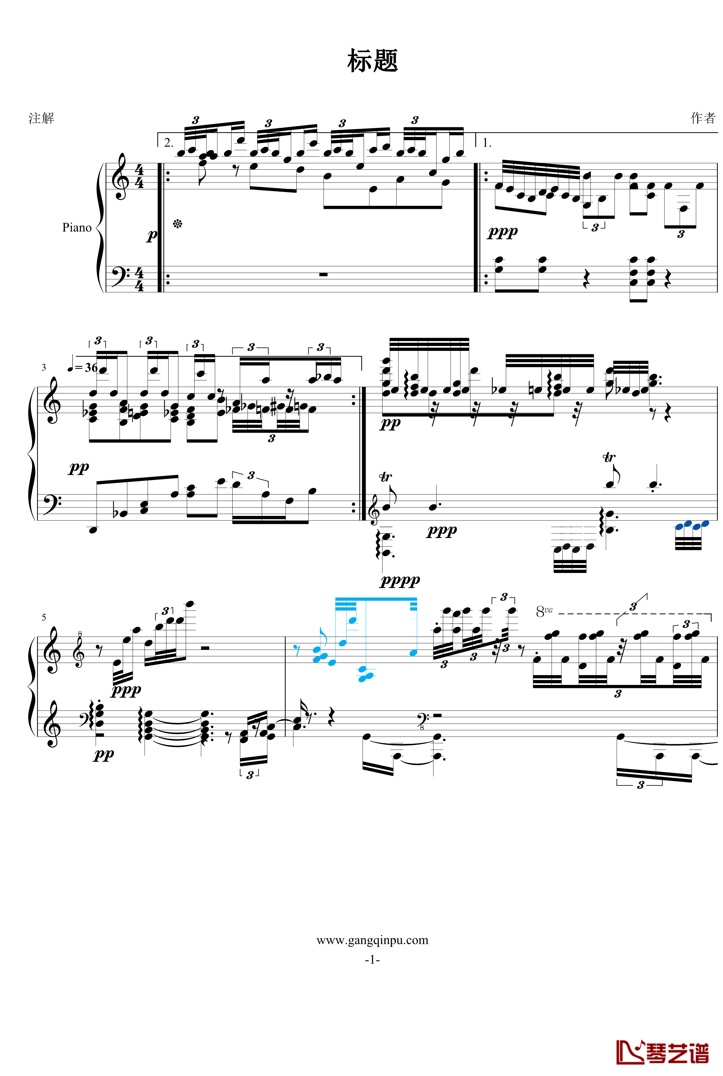 NO.-1 Op.7钢琴谱-北方局长1