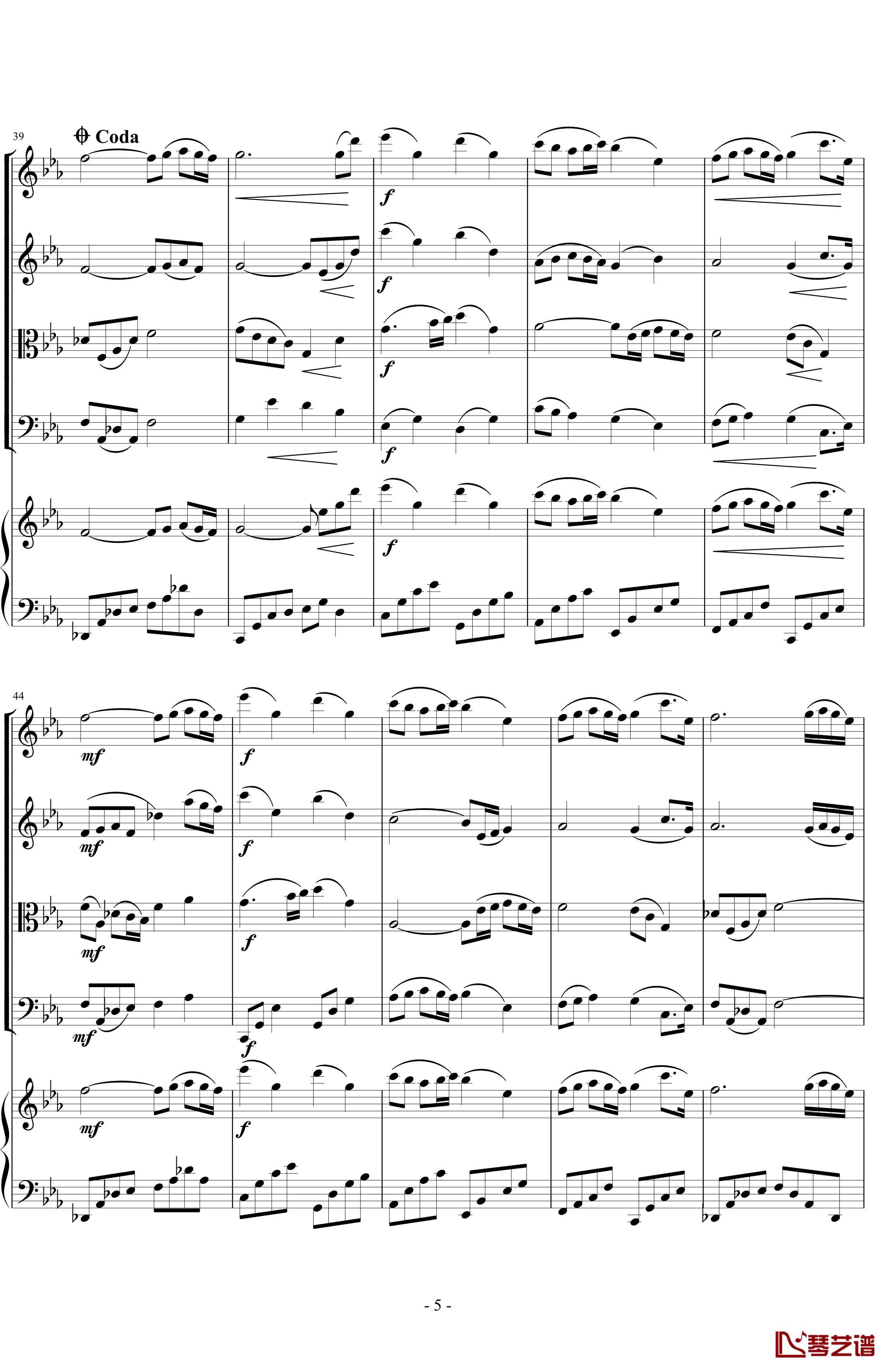 adagio in c minor钢琴谱-柔版-雅尼5