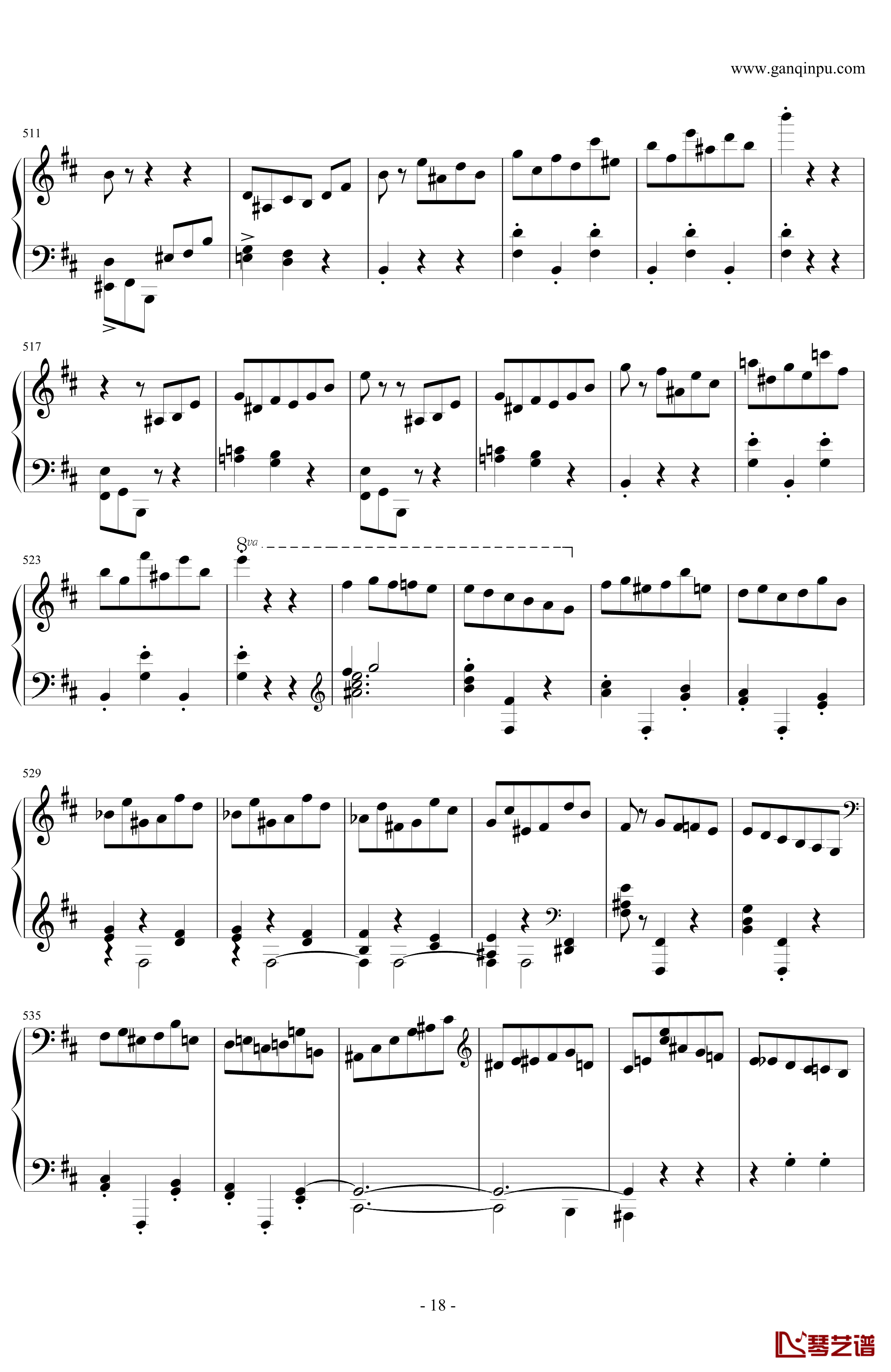 肖邦第一谐谑曲钢琴谱-肖邦-chopin18
