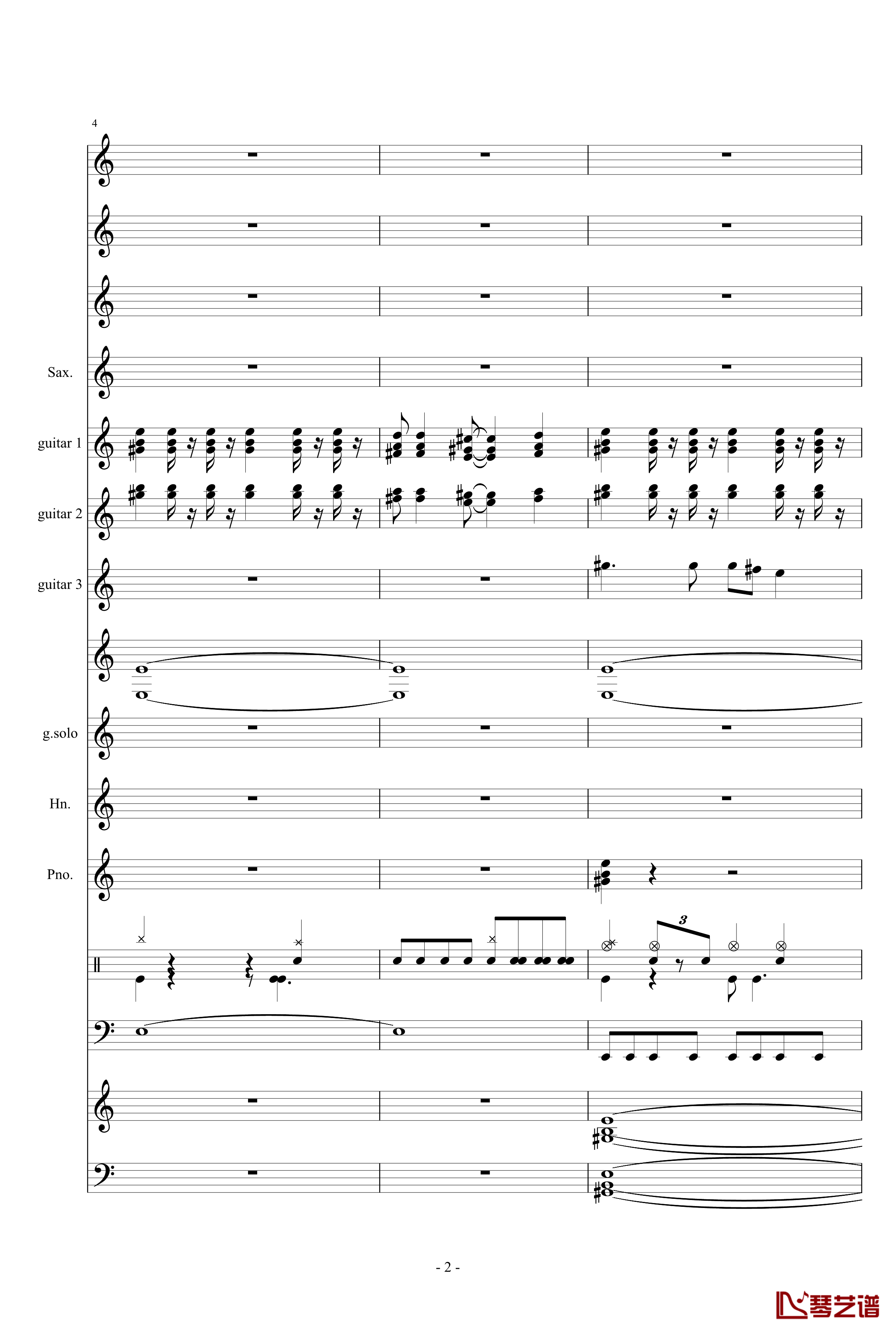 数码宝贝主题钢琴谱曲-总谱2