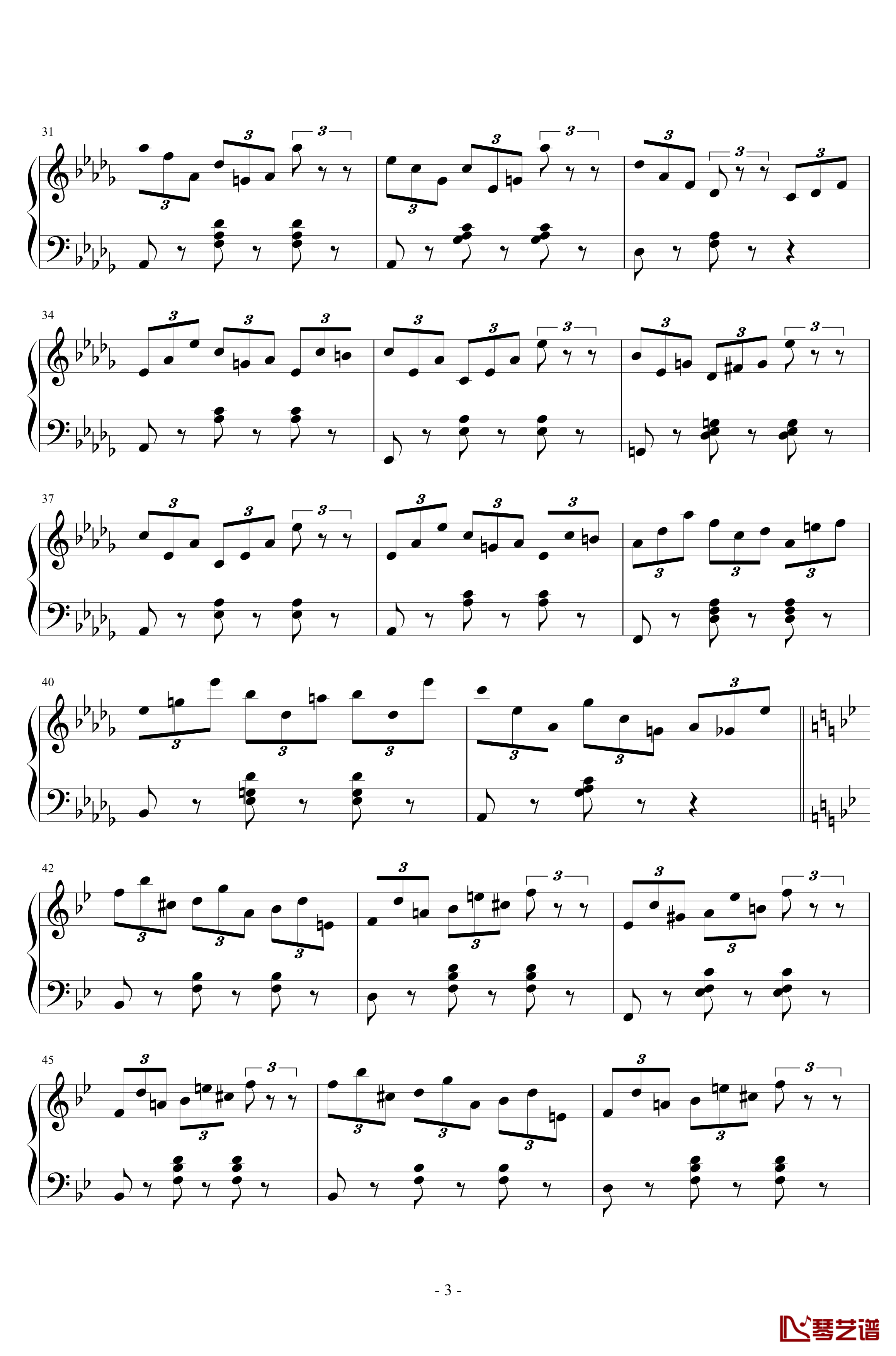 练习曲No.1 Op.6 降D大调练习曲钢琴谱-江畔新绿3