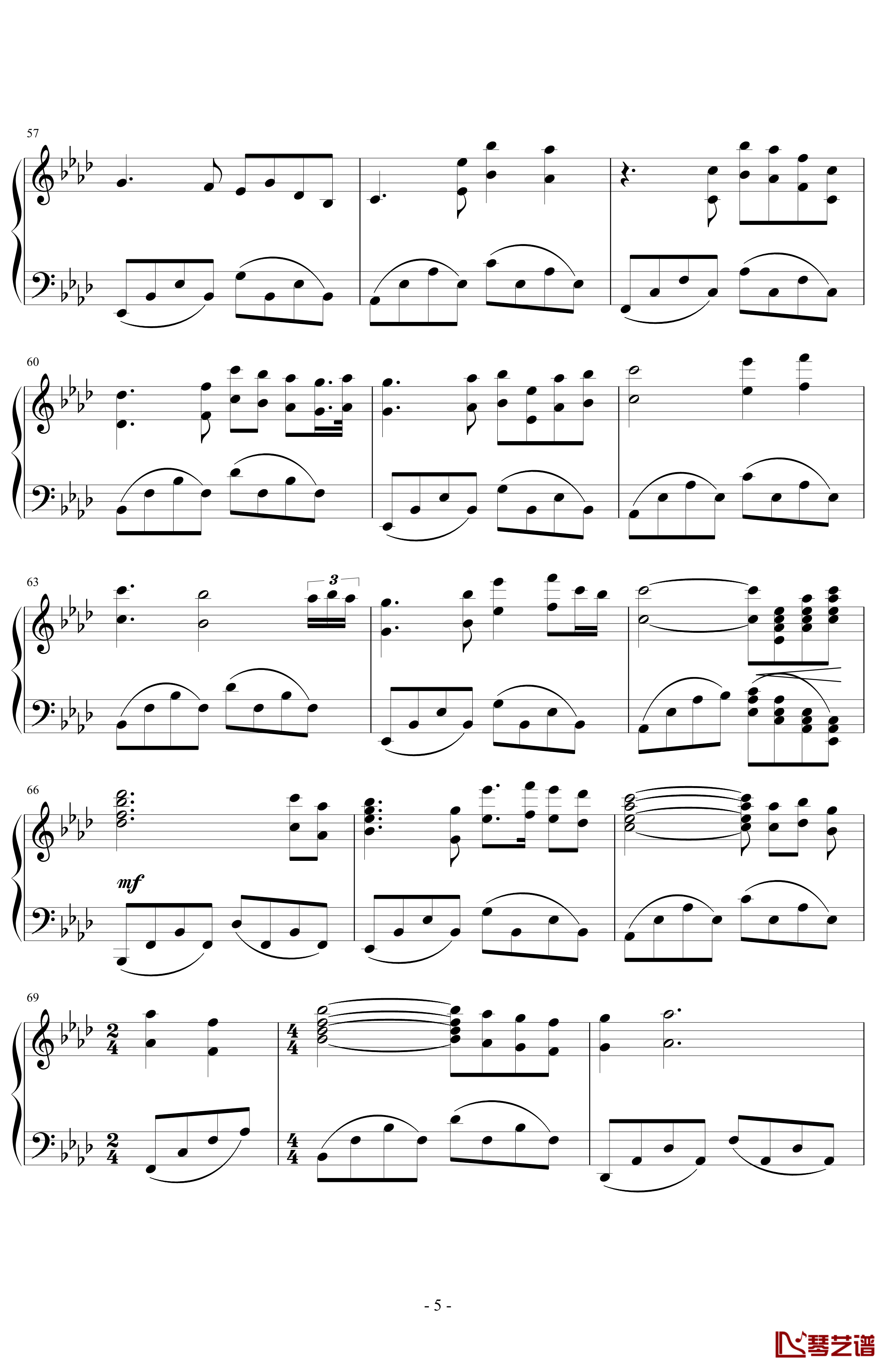 Adagio in c minor钢琴谱-雅尼5