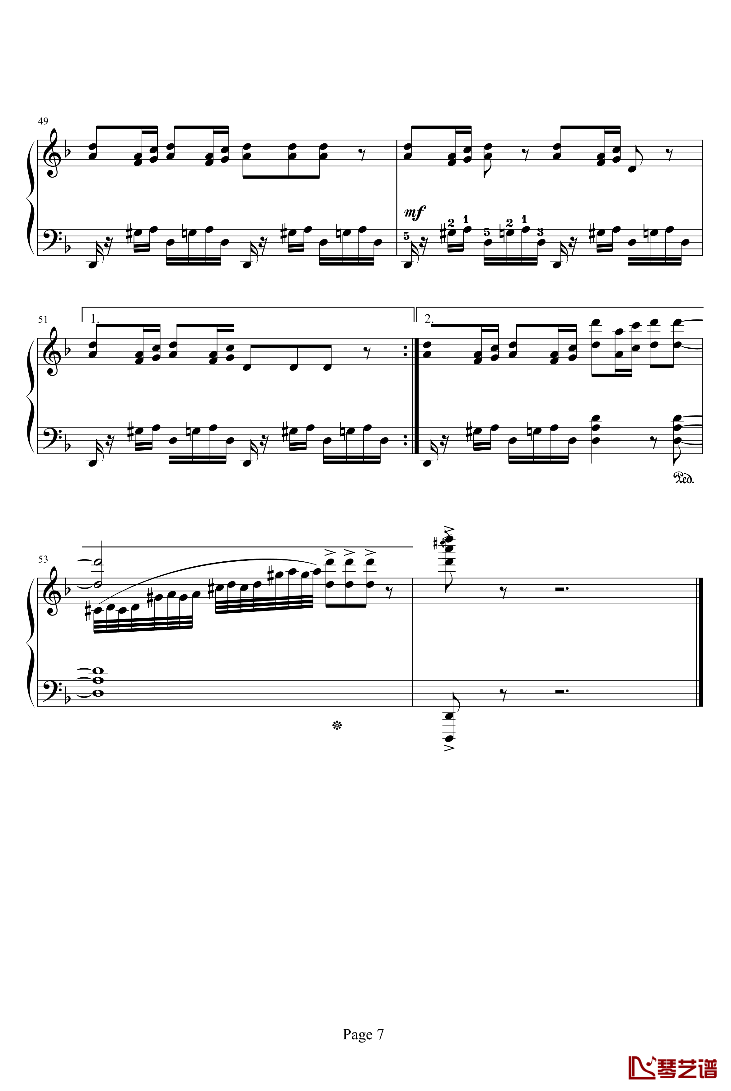 古筝曲钢琴谱-齐少凡7