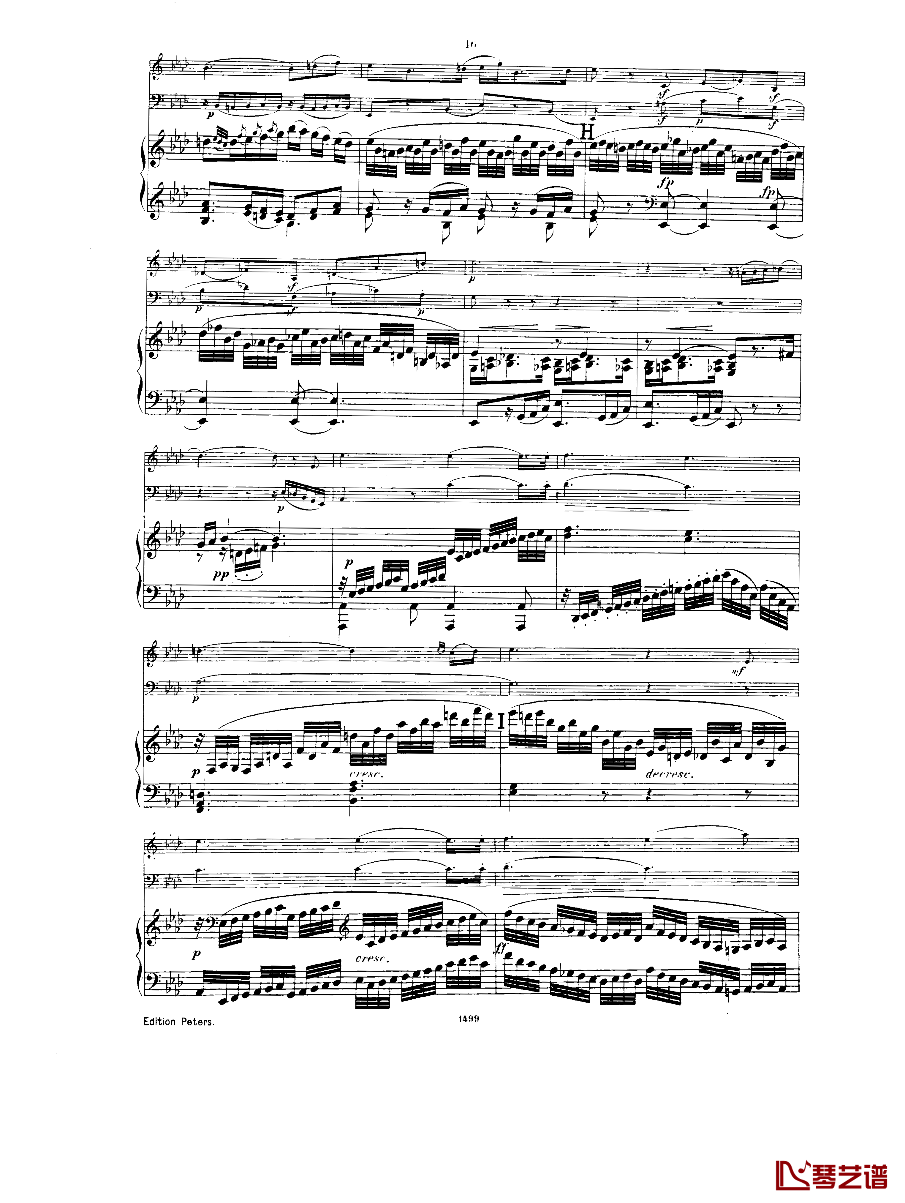  降E大调第一钢琴三重奏  Op.12钢琴谱-胡梅尔15