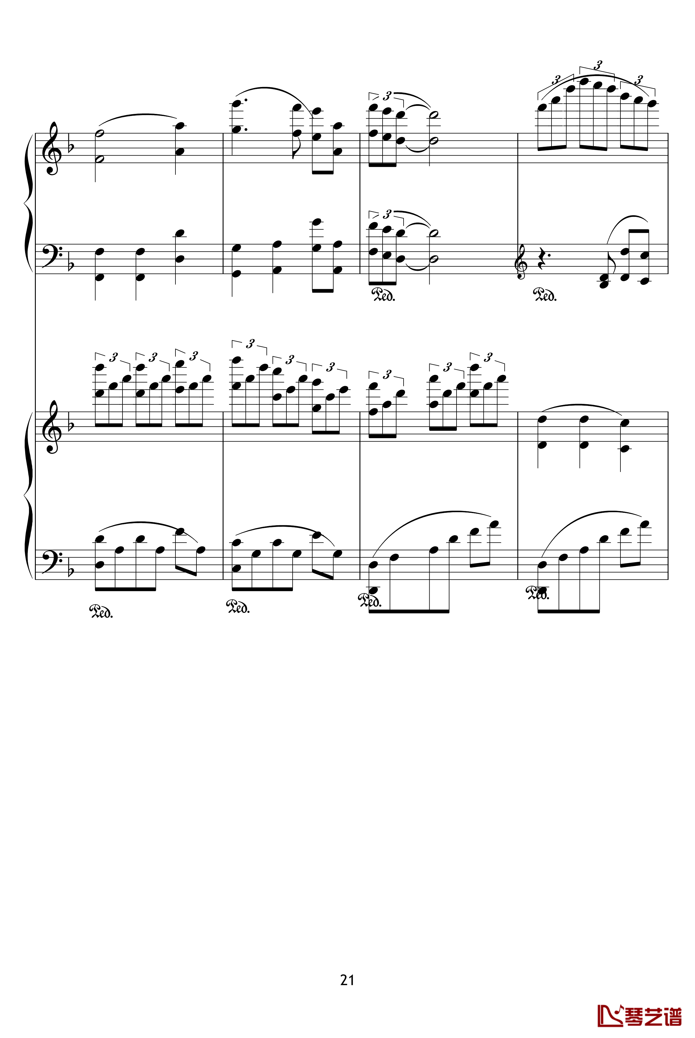 X战记插曲钢琴谱-宿命-双钢琴版-影视21