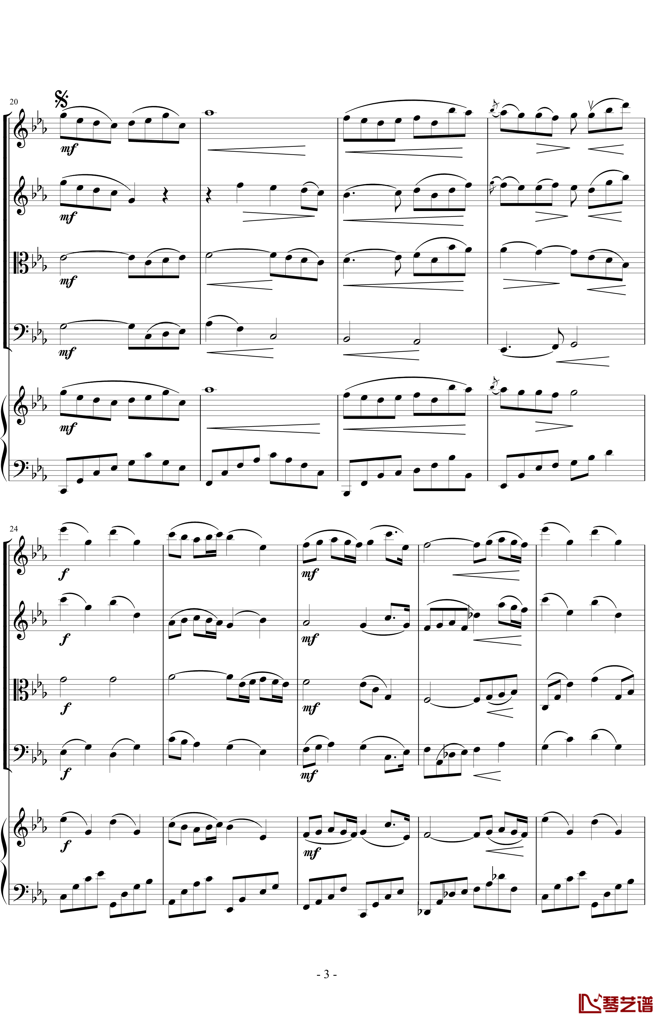 adagio in c minor钢琴谱-柔版-雅尼3