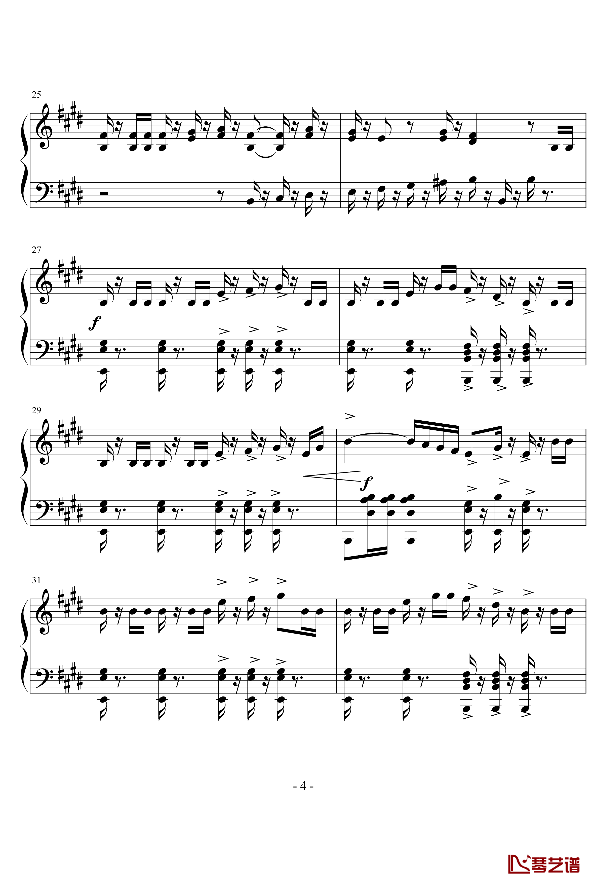 威廉·退尔序曲钢琴谱-罗西尼4