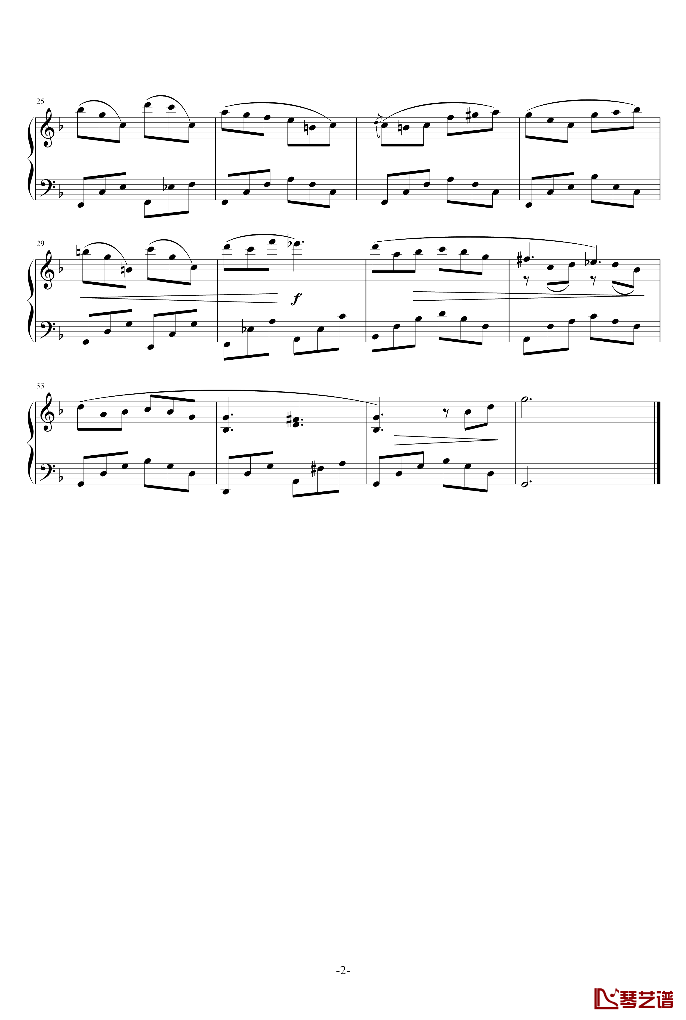 F大调前奏曲钢琴谱-乐之琴2