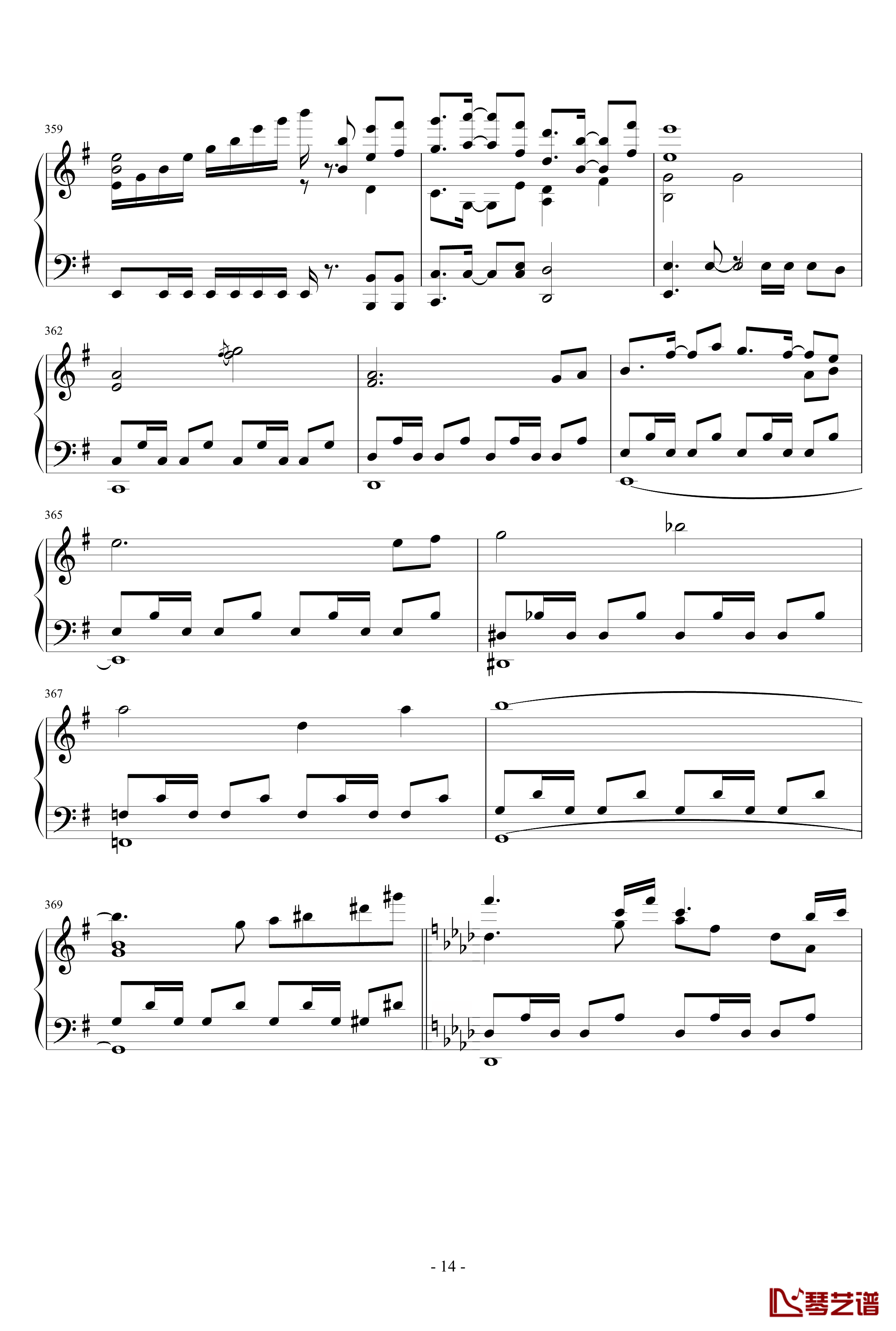 東方連奏曲II Pianoforte钢琴谱-第二部分-东方project14