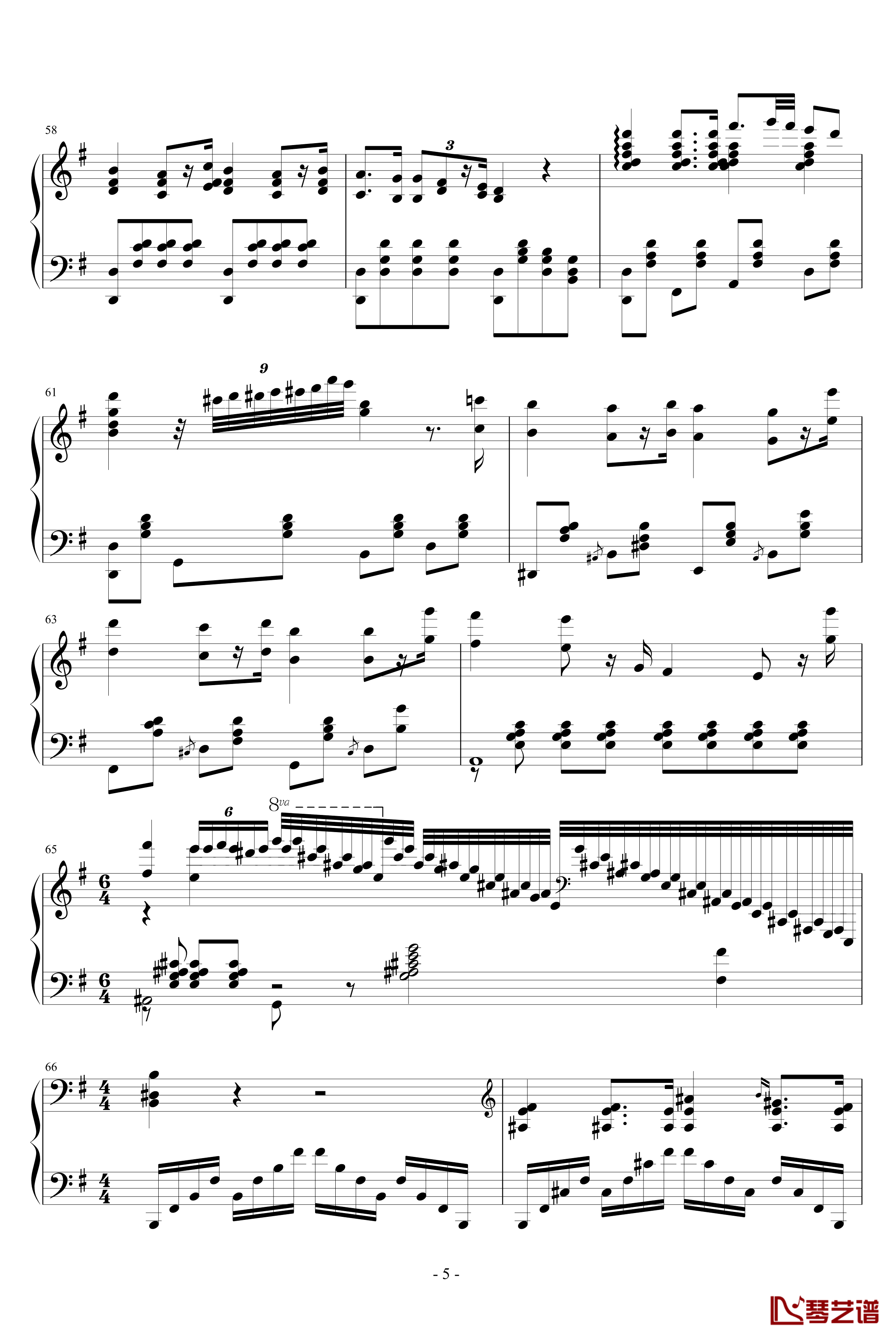 诺玛的回忆钢琴谱-十大最难钢琴曲之一-李斯特5