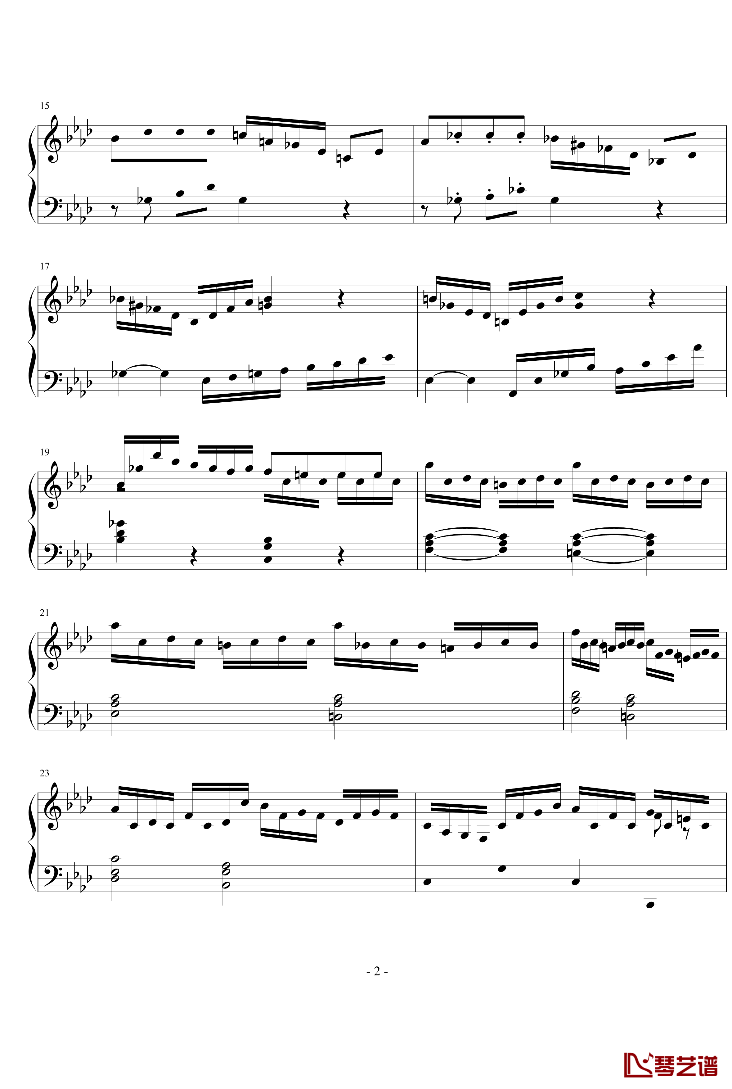 降a大调小奏鸣曲钢琴谱-love莫扎特2