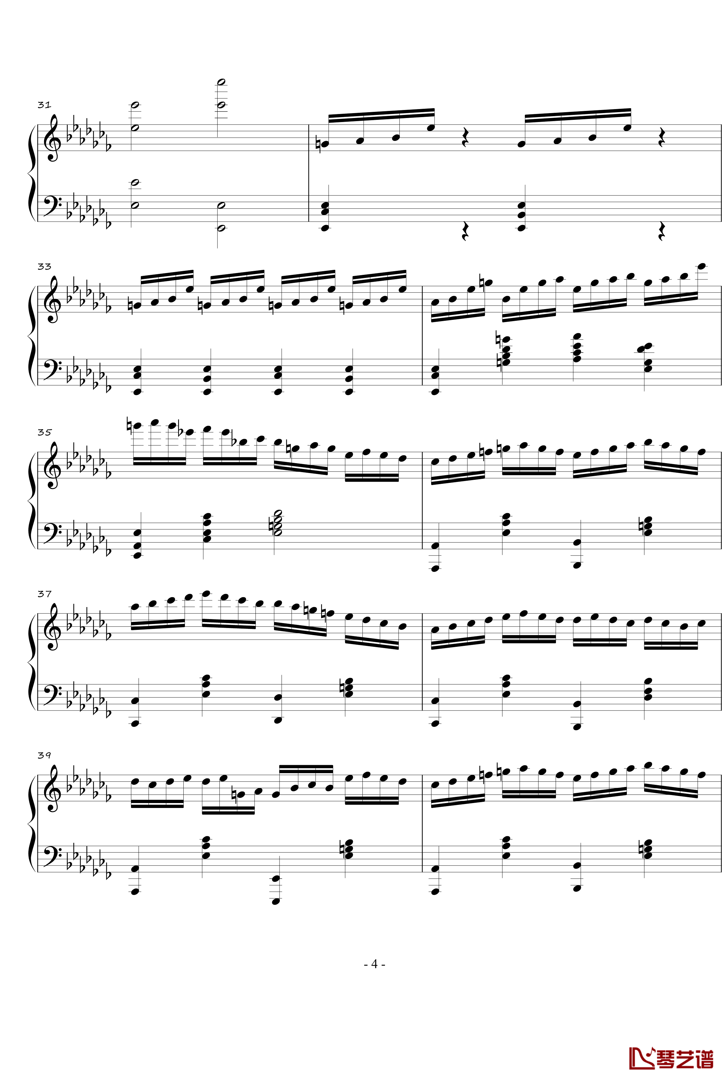 火星音阶练习曲钢琴谱-Op.2 No.1-火星先生4