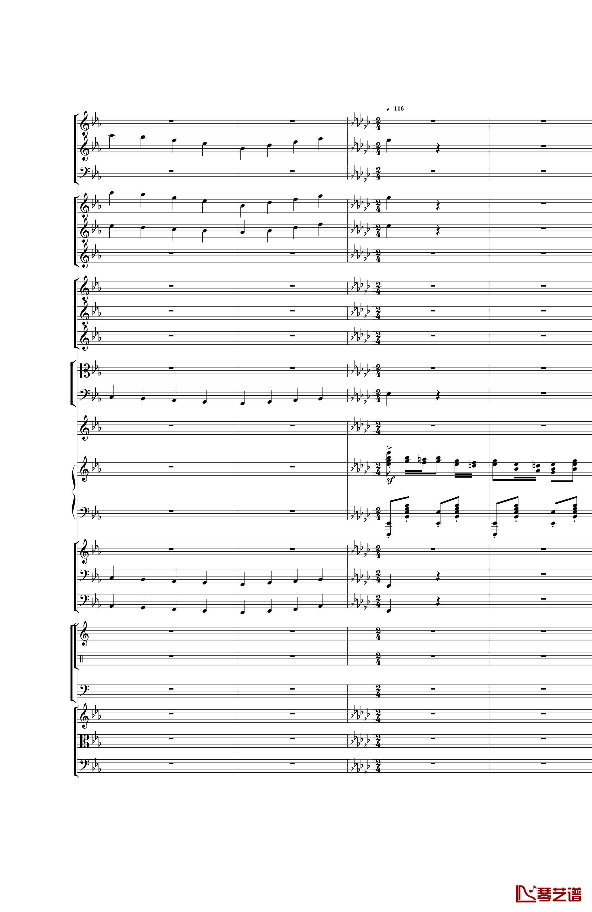 Piano Concerto No.3 in E Flat minor钢琴谱 I.Moderto-热情而辉煌28