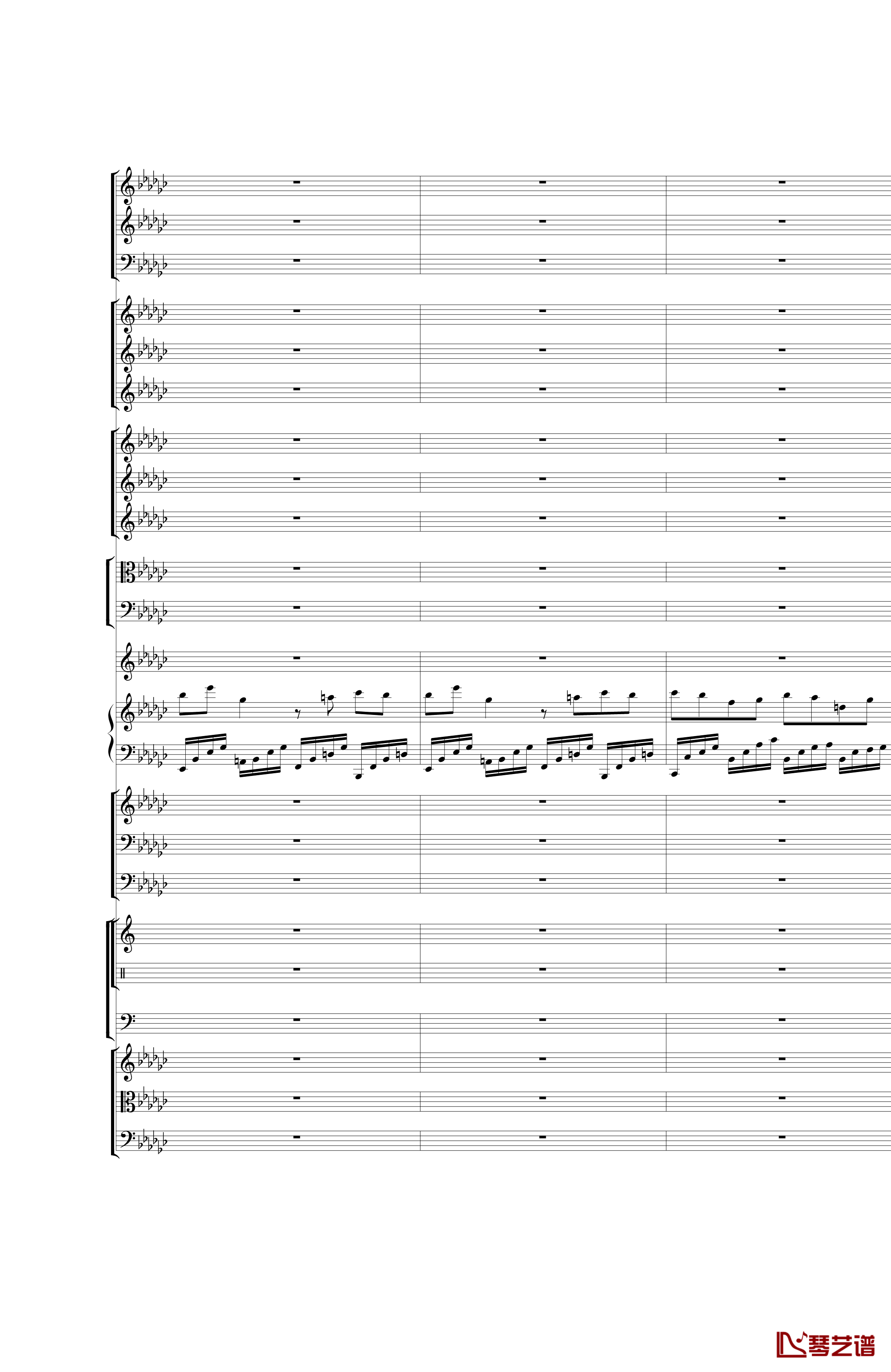 Piano Concerto No.3 in E Flat minor钢琴谱 I.Moderto-热情而辉煌37