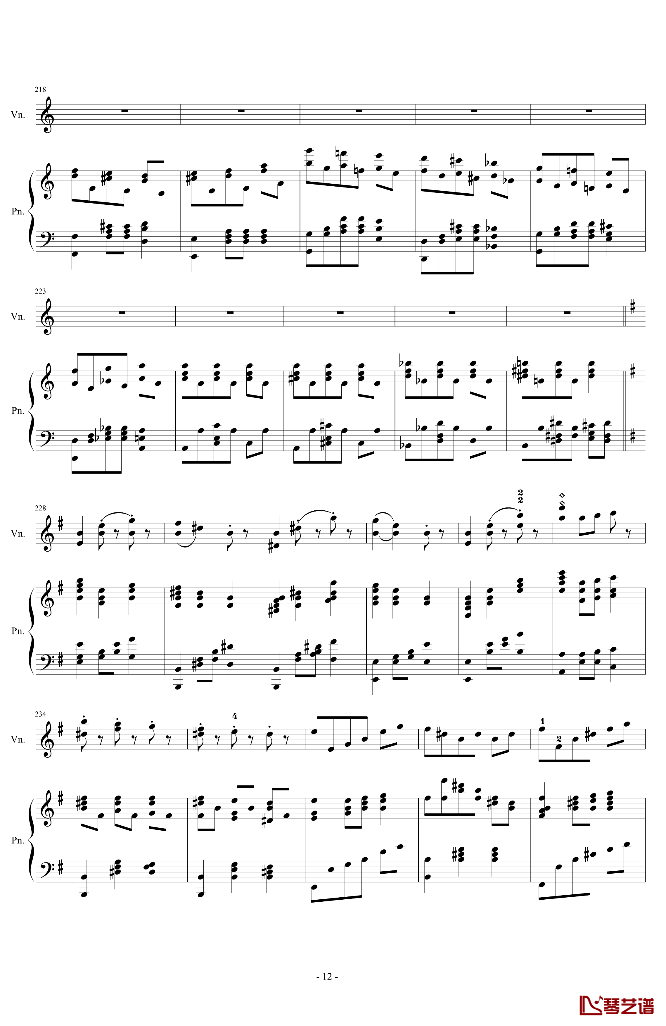 A小调舞曲钢琴谱-For Piano And Violin-.伊dên-H1412
