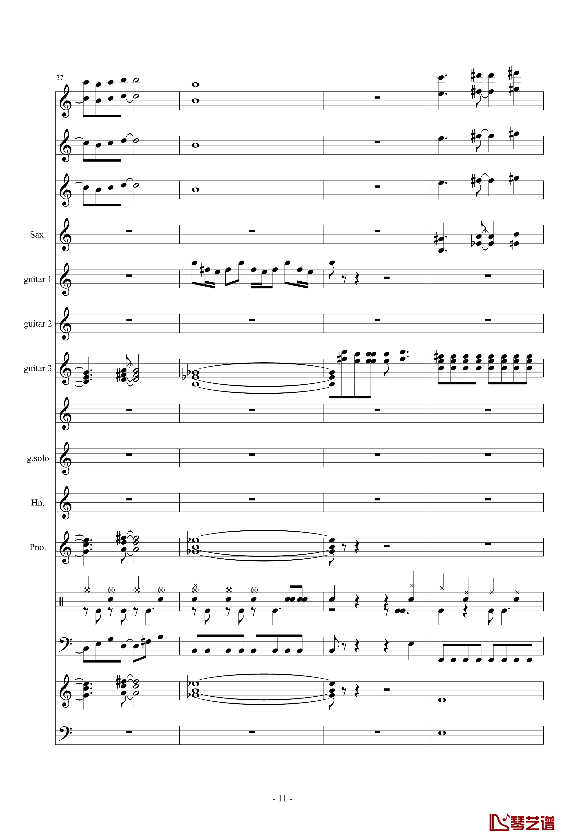 数码宝贝主题钢琴谱曲-总谱11