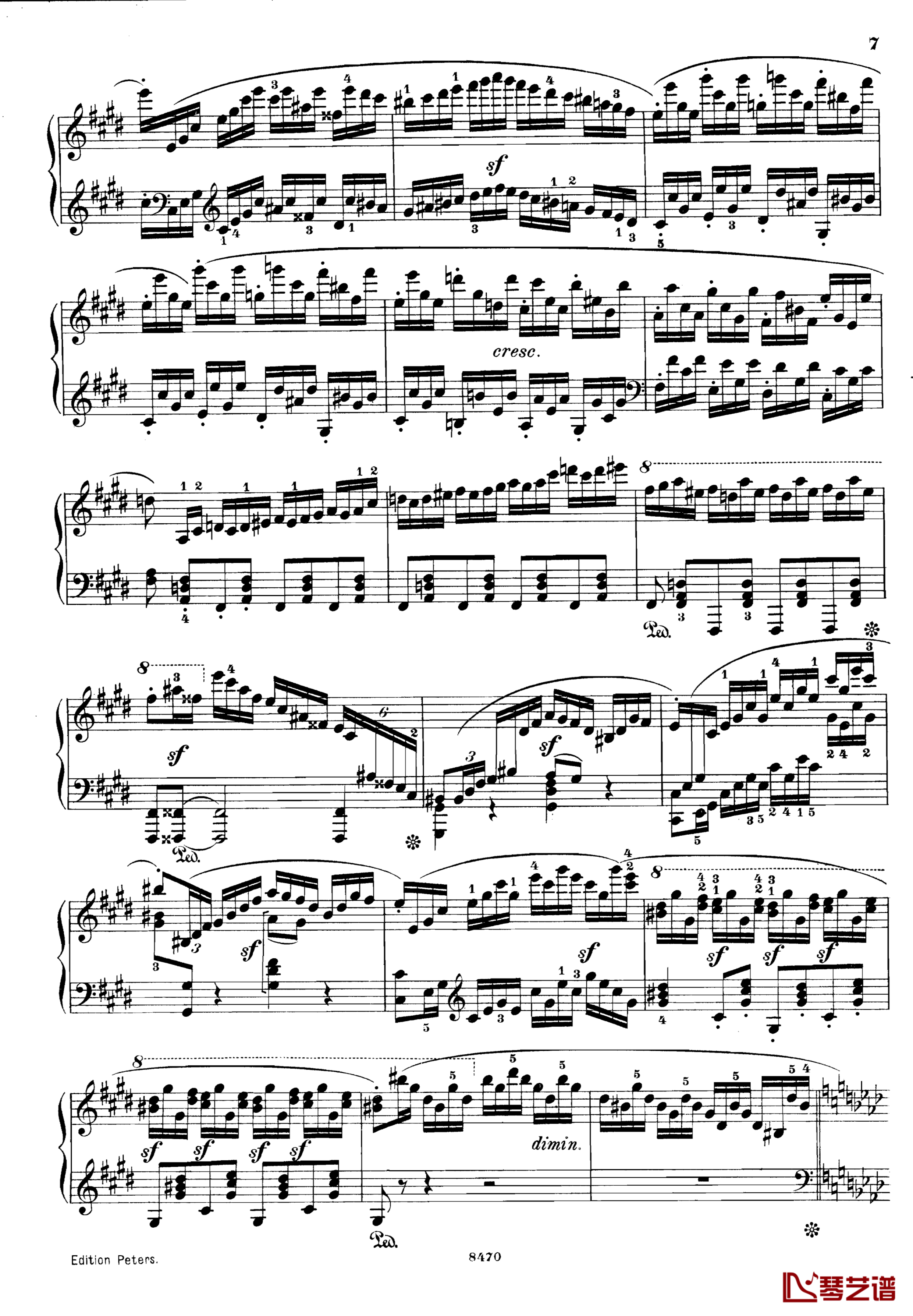 升c小调第三钢琴协奏曲Op.55钢琴谱-克里斯蒂安-里斯7