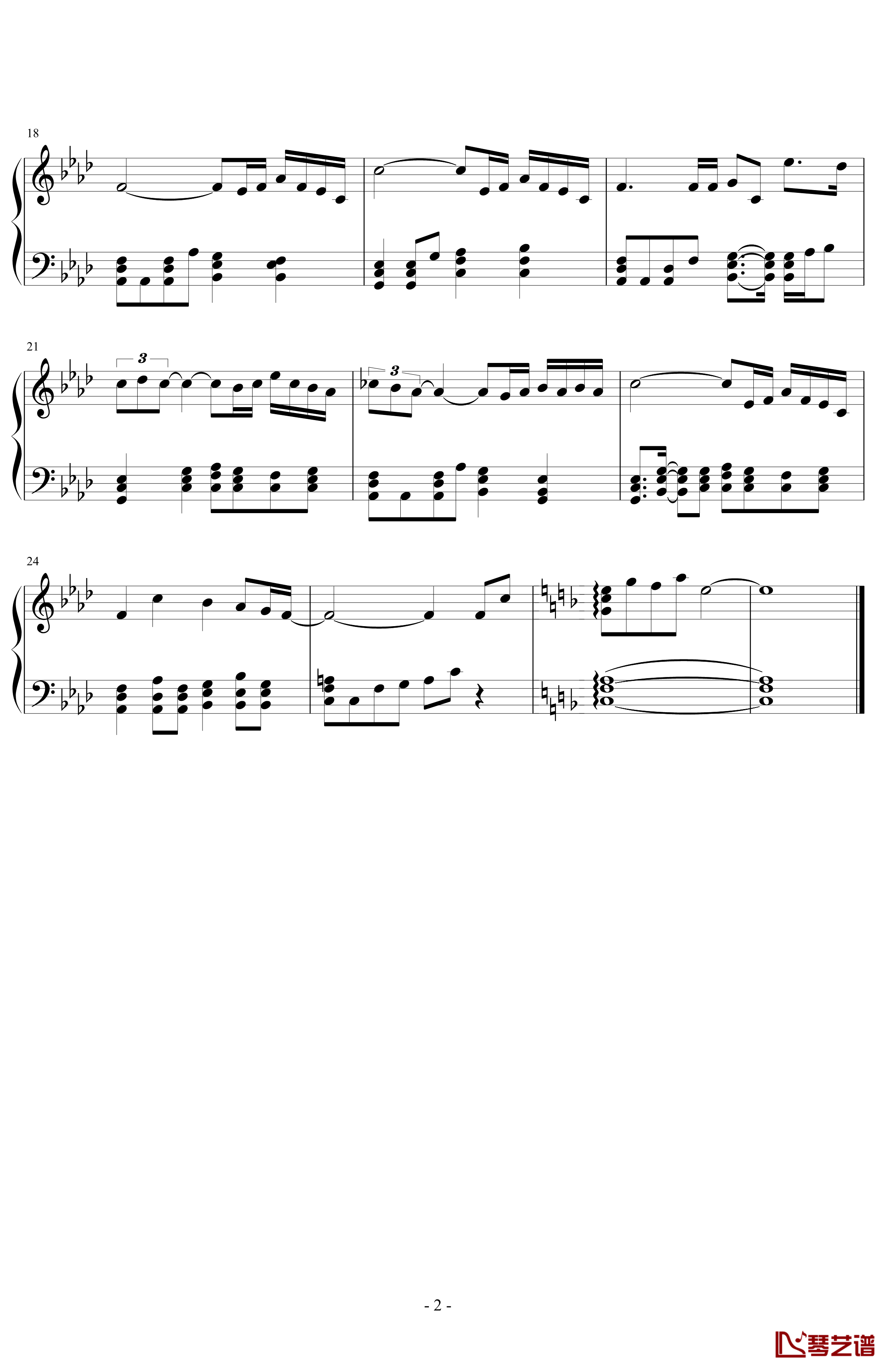 最高の片想い钢琴谱-タイナカ サチ2