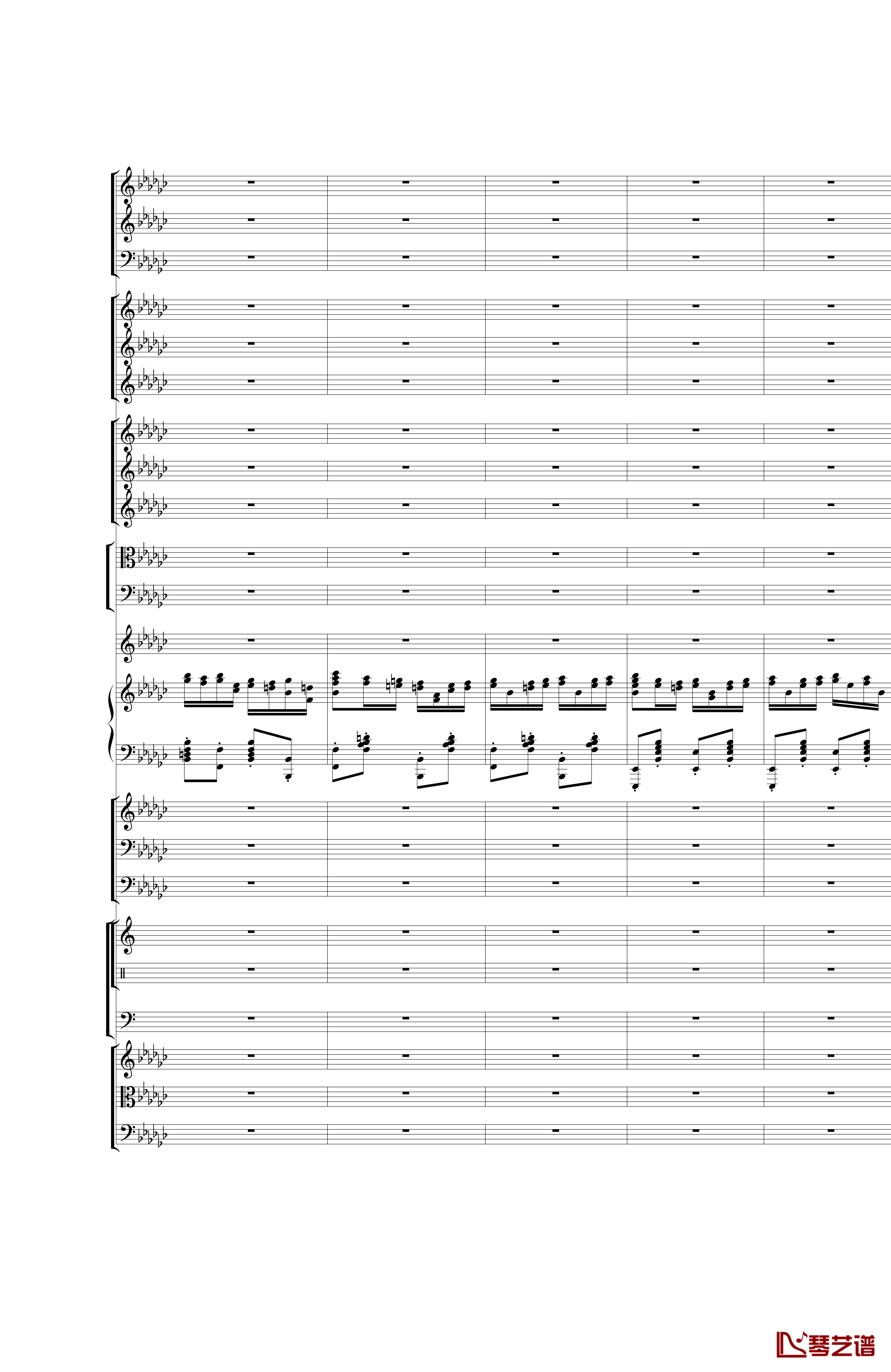 Piano Concerto No.3 in E Flat minor钢琴谱 I.Moderto-热情而辉煌30
